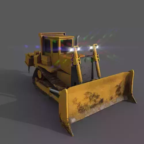 Bulldozer Low-poly 3D model