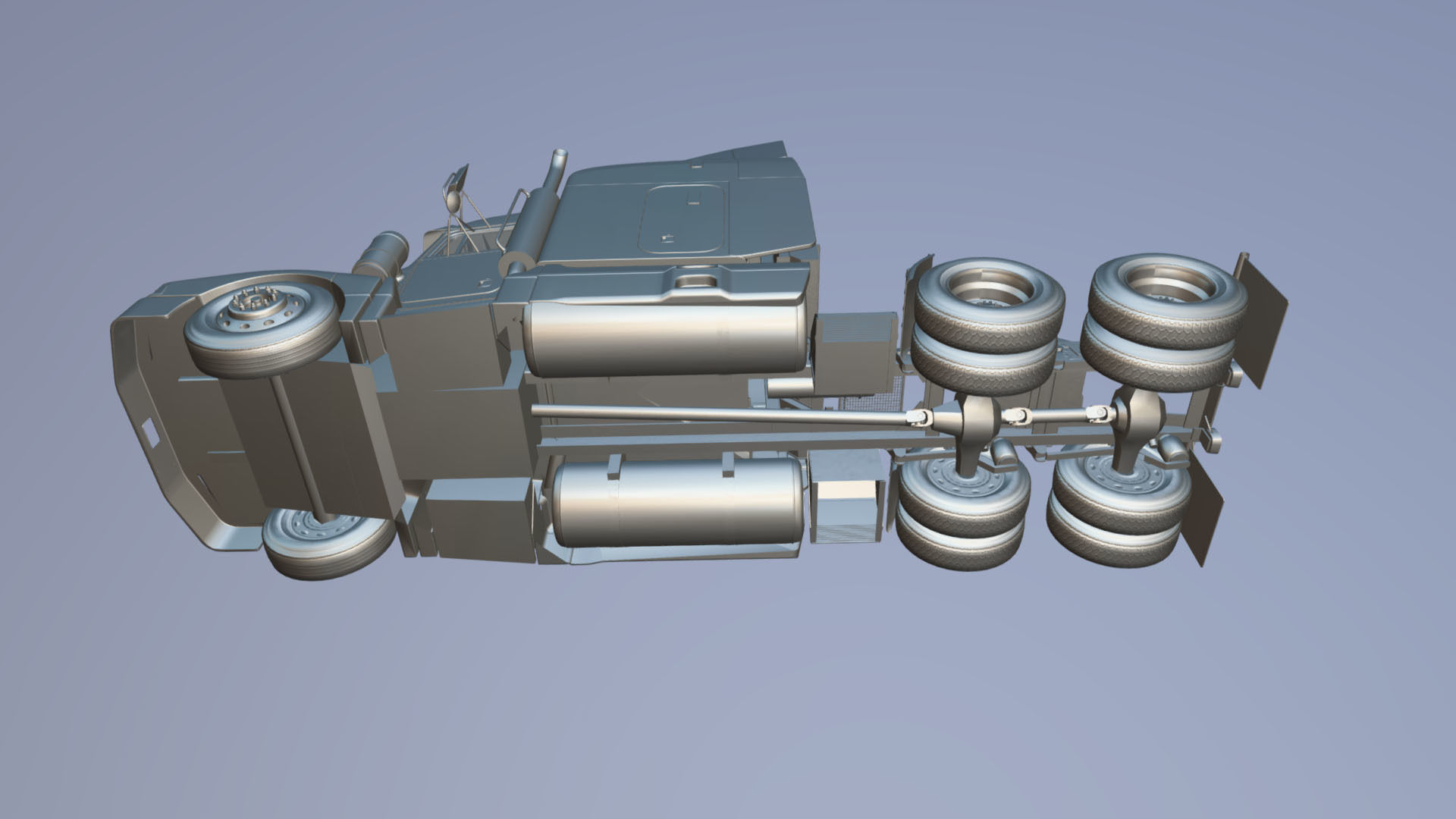 Peterbilt 377 Low-poly 3D model_39