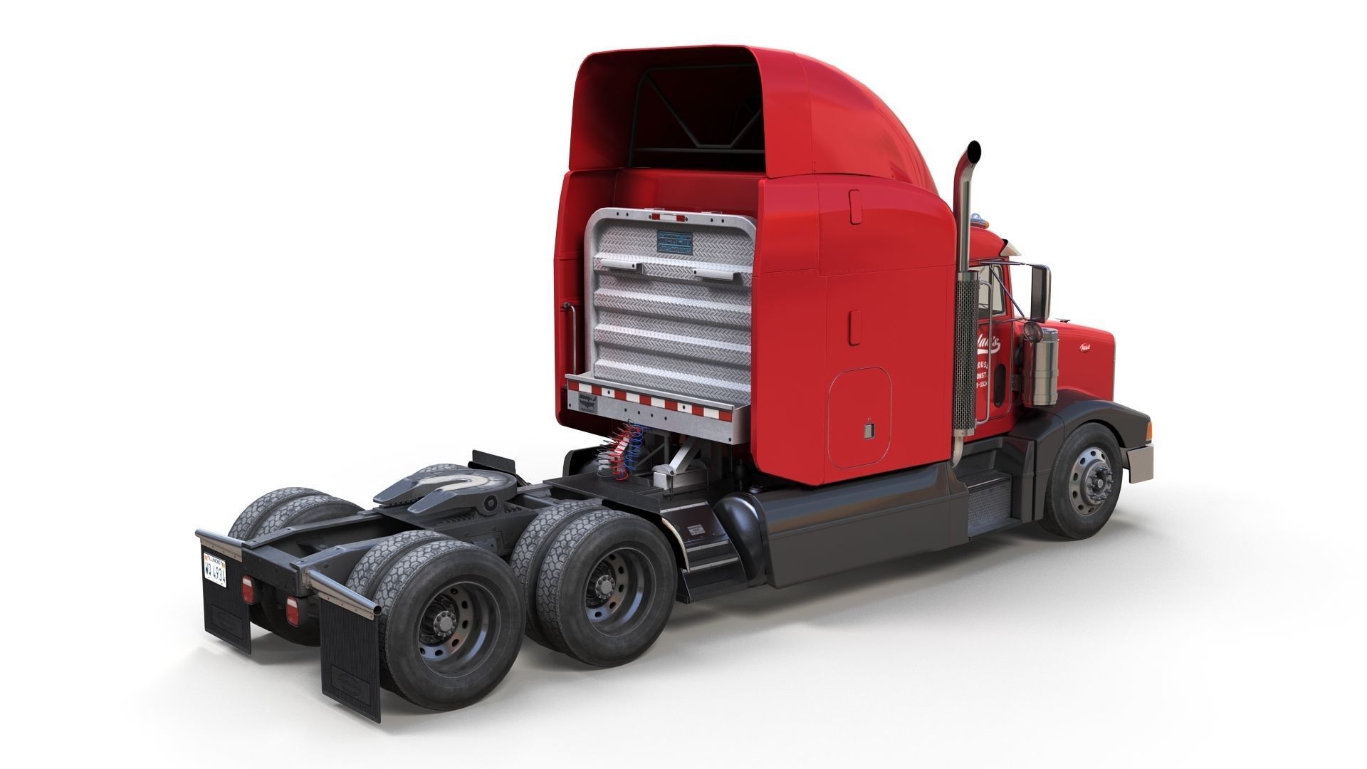 Peterbilt 377 Low-poly 3D model_2
