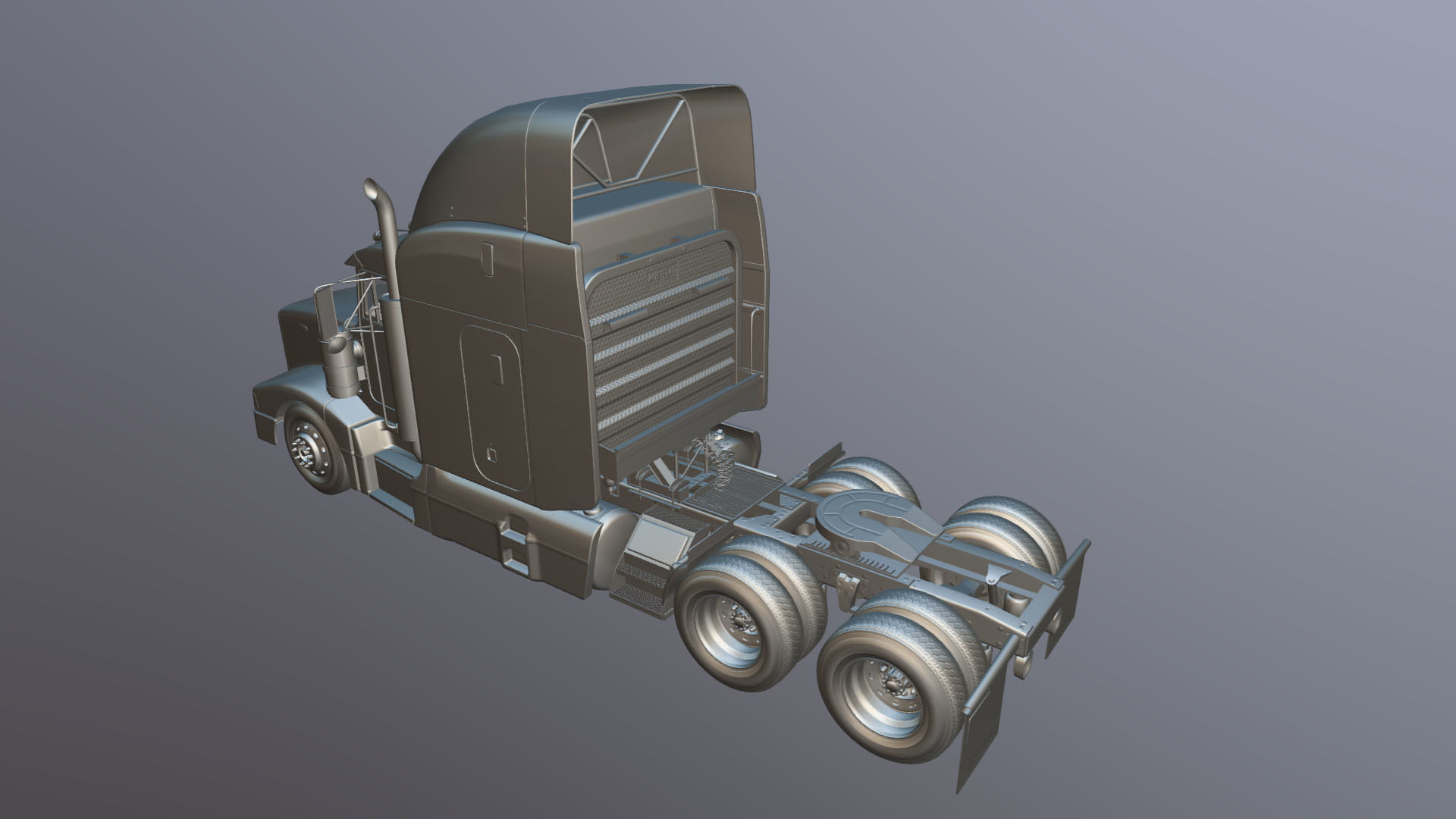Peterbilt 377 Low-poly 3D model_38