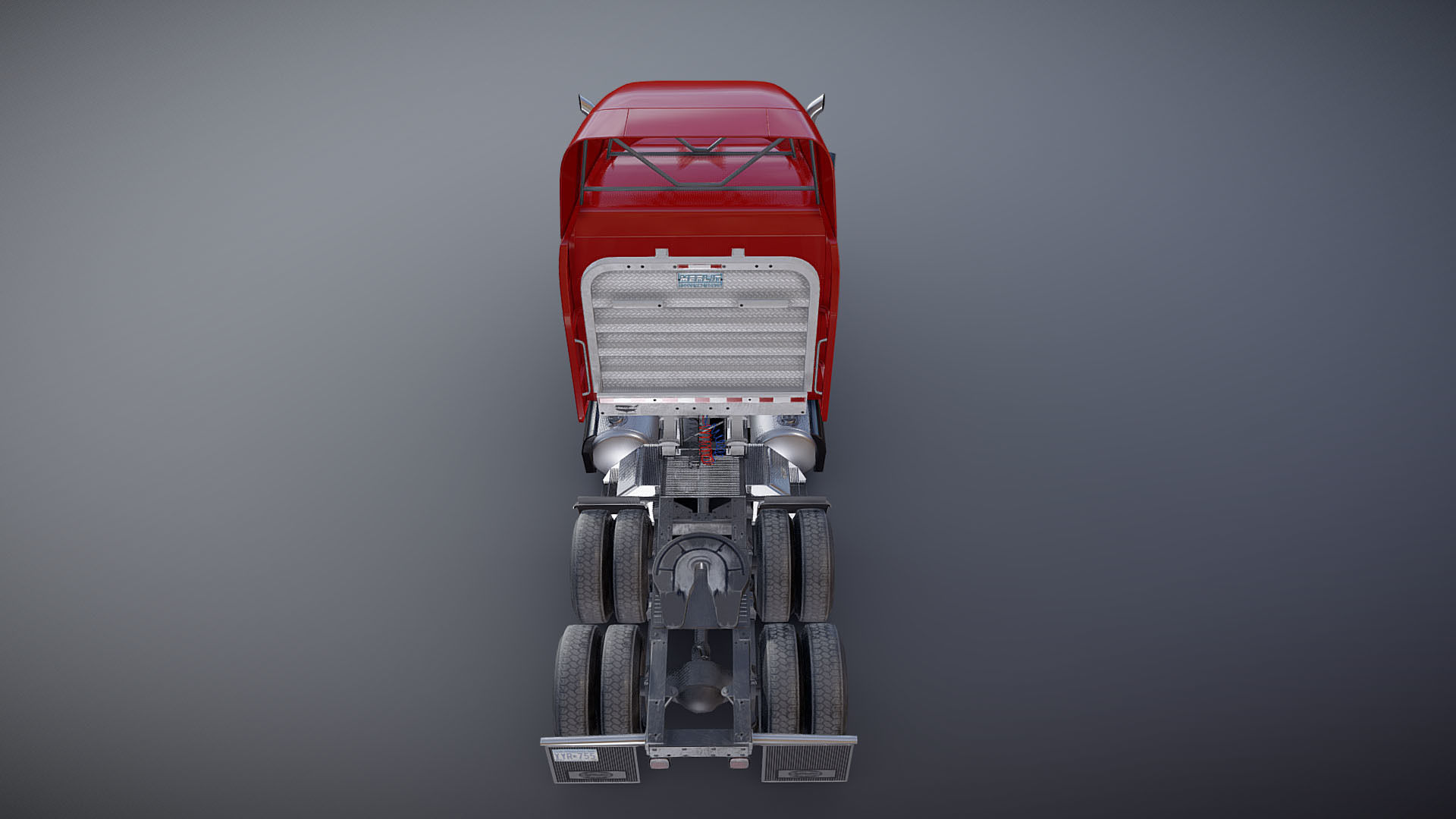 Peterbilt 377 Low-poly 3D model_25