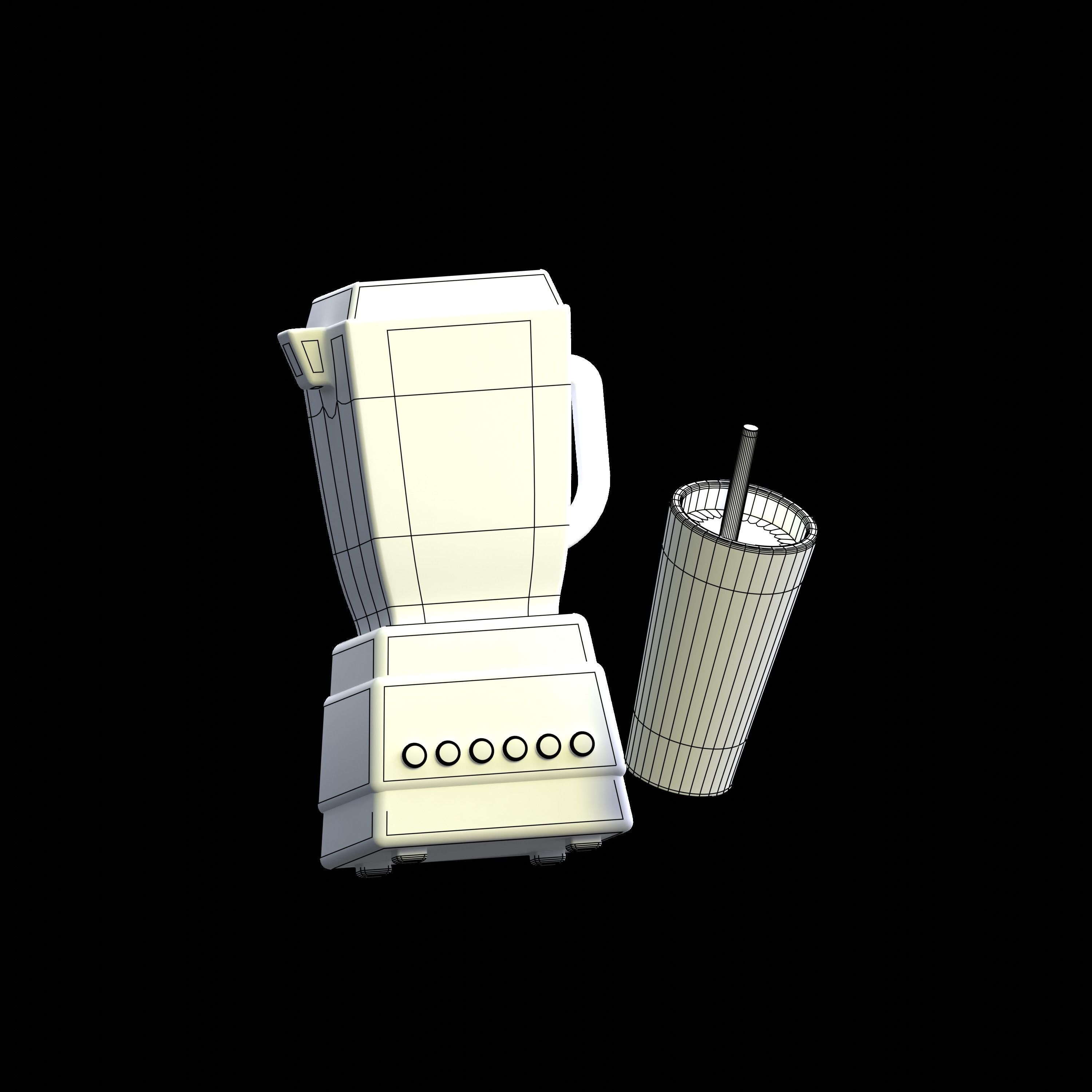 Modeling blender and juice  3D model_2