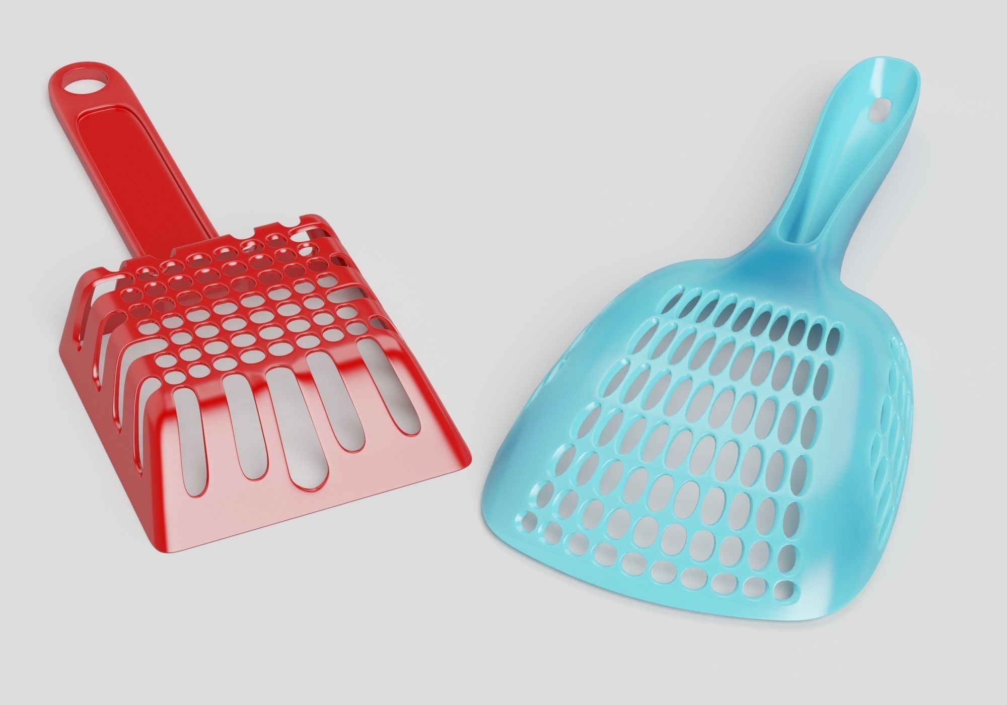 cat litter shovels 3D model_1