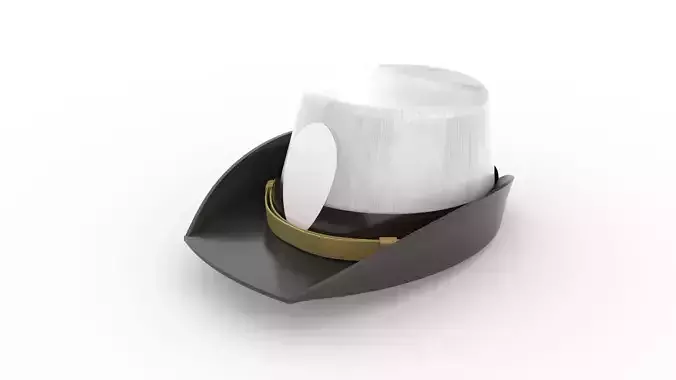 Navy Petty Officer Cap Hat Woman 3D model