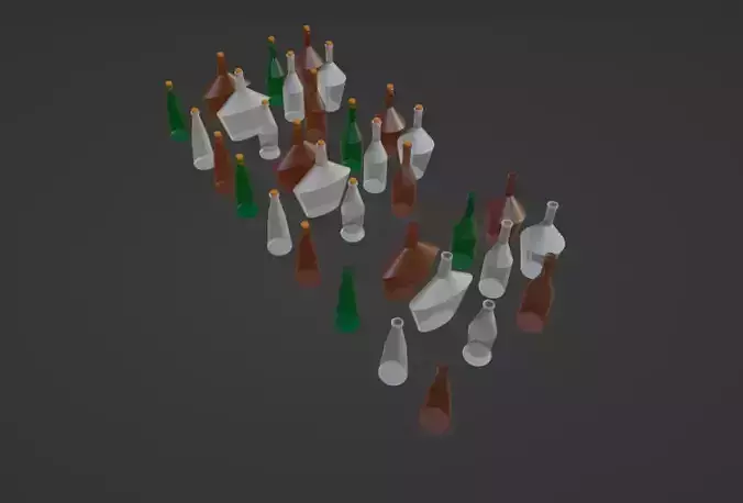 Glass Bottles  Kit for games or decoration 