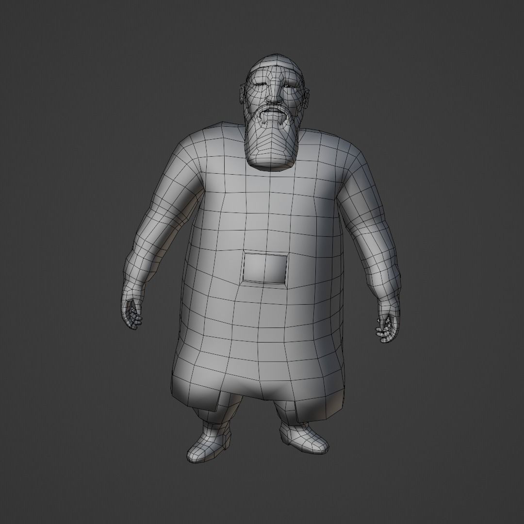 Esterek Character Animated Low-poly 3D model_6