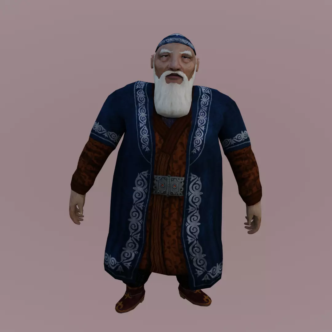 Esterek Character Animated Low-poly 3D model_0