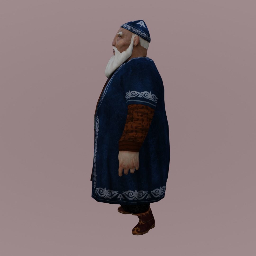 Esterek Character Animated Low-poly 3D model_4