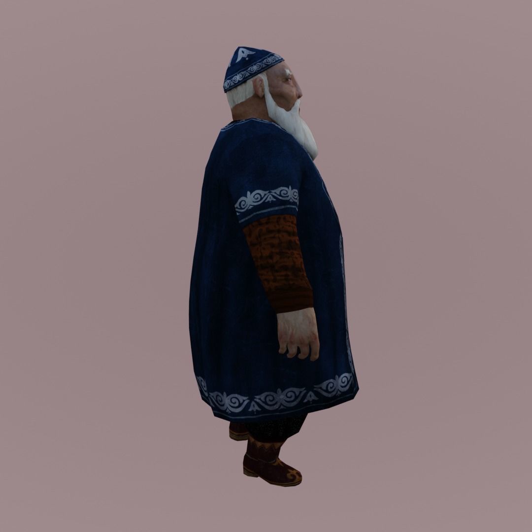 Esterek Character Animated Low-poly 3D model_2