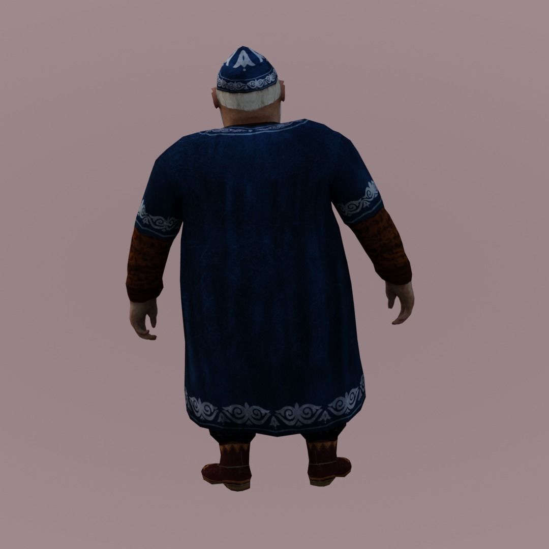 Esterek Character Animated Low-poly 3D model_3