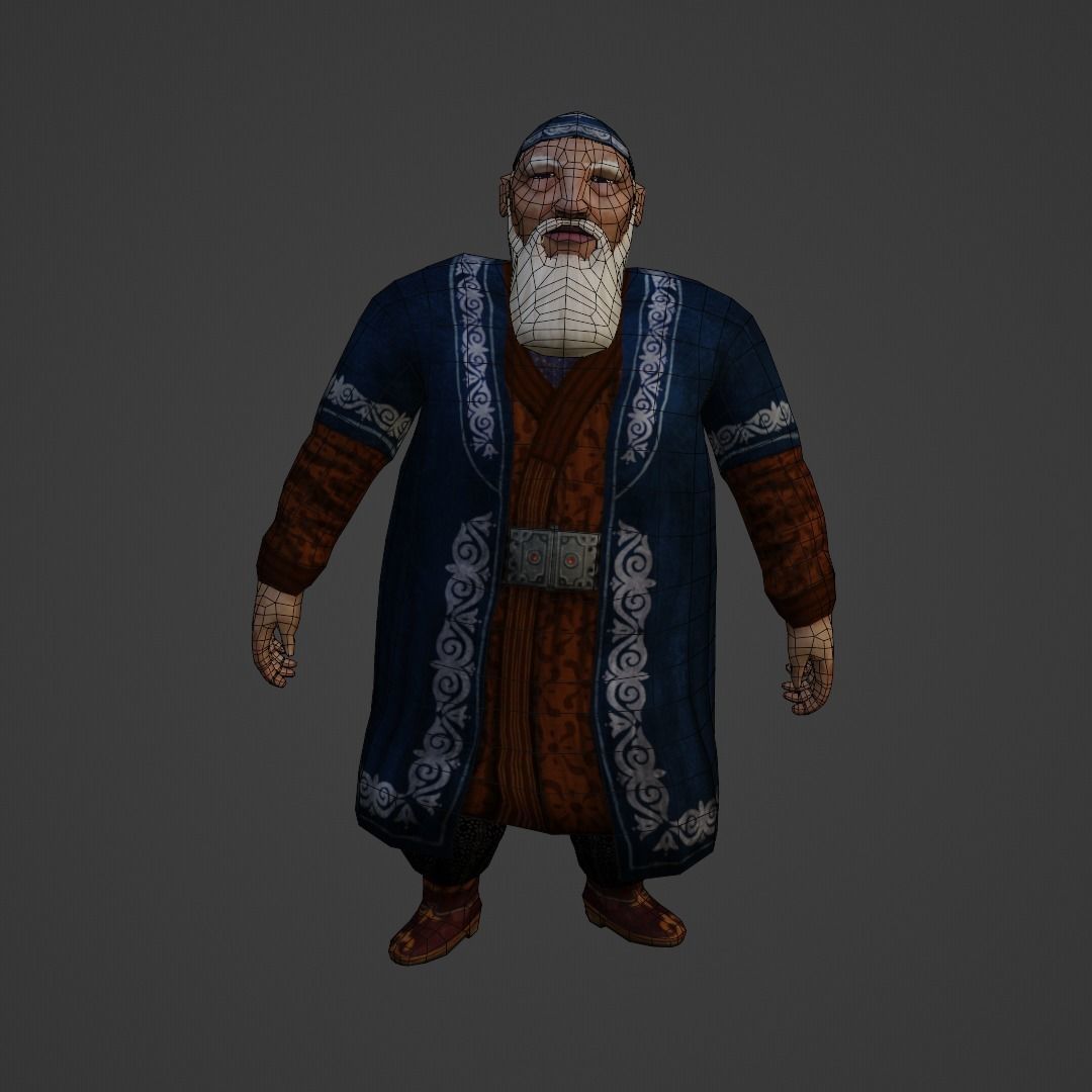 Esterek Character Animated Low-poly 3D model_5