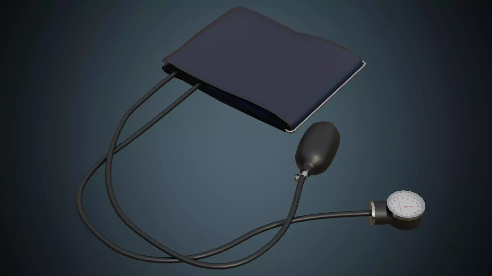 Blood Pressure Monitor 1 Basic Low-poly 3D model_0