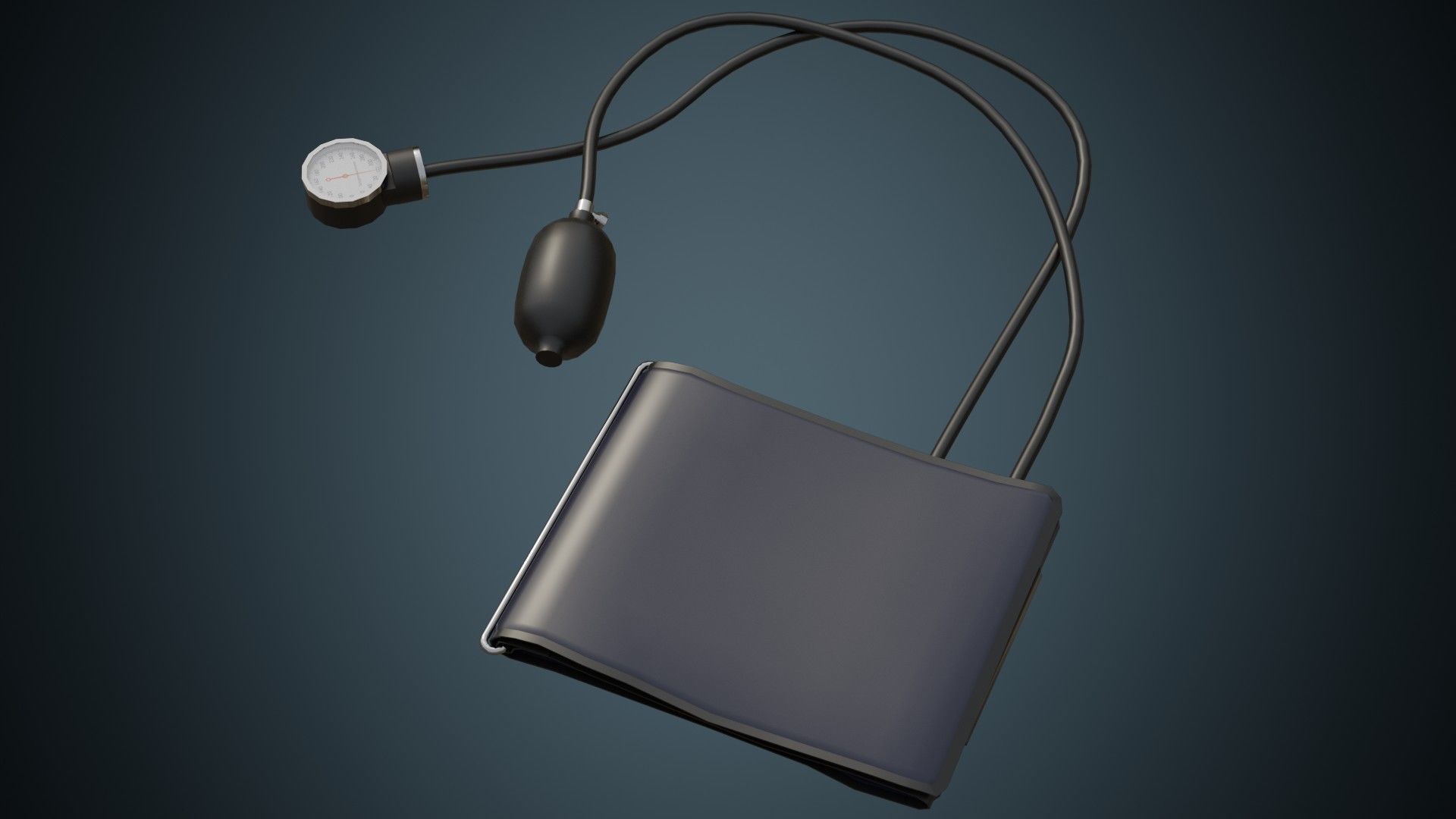 Blood Pressure Monitor 1 Basic Low-poly 3D model_2