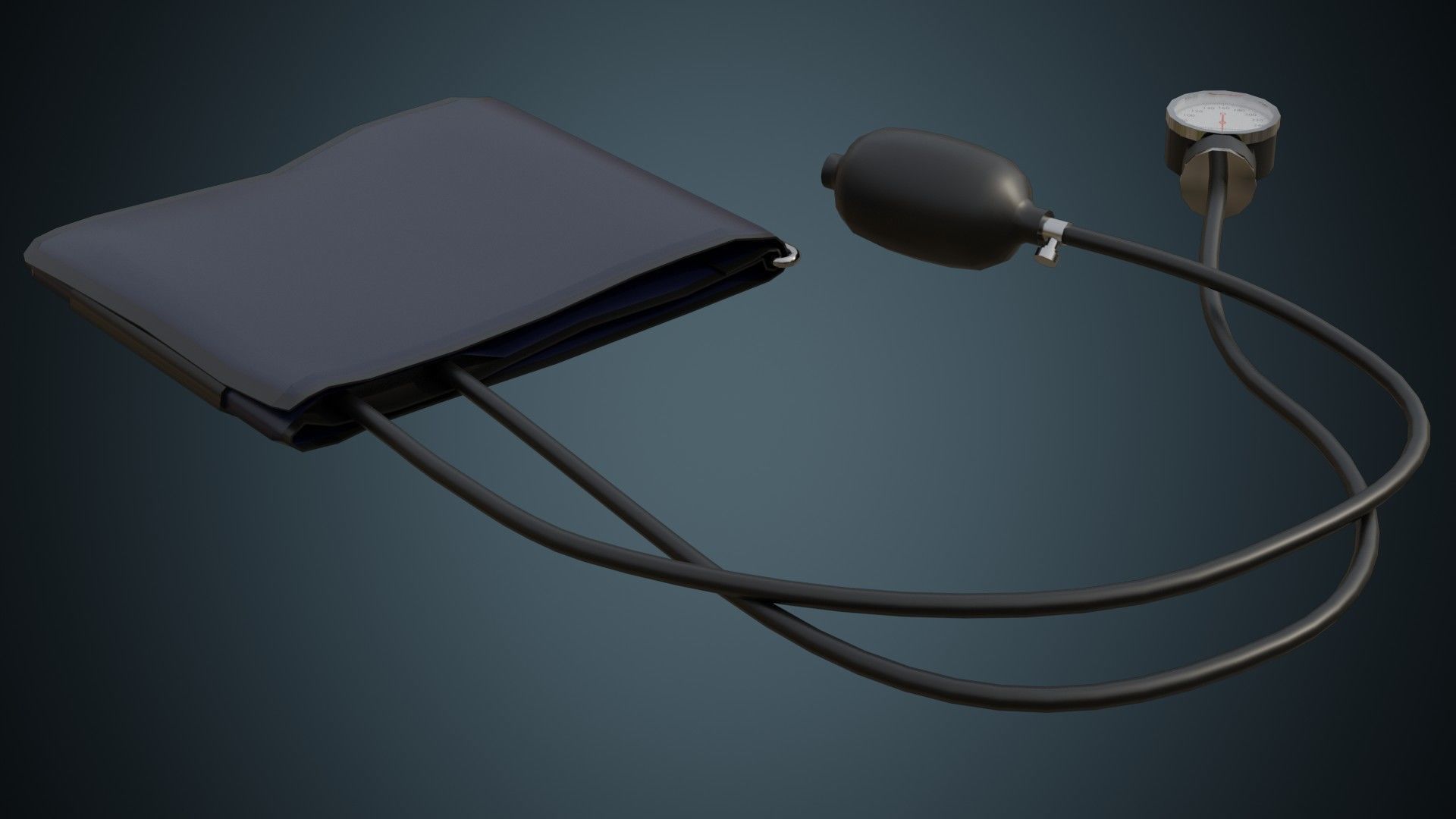 Blood Pressure Monitor 1 Basic Low-poly 3D model_1