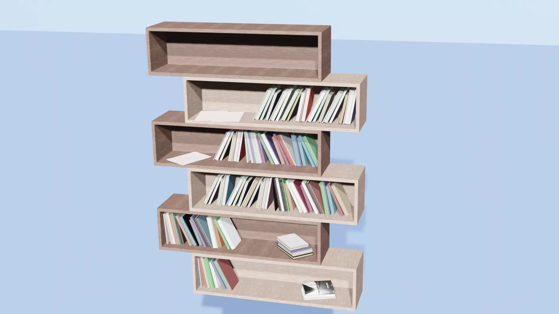 bookcase 3D model_0