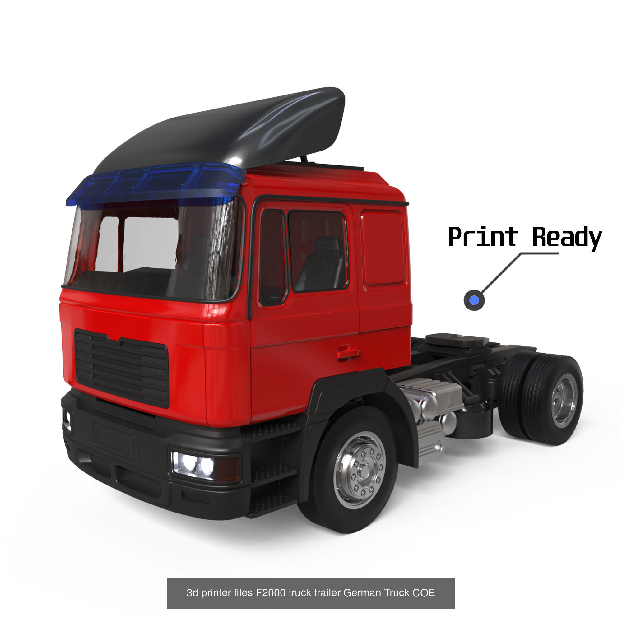 Old Truck F2000 cab 3 version full truck  And TRX6 only cab 3D Model Collection_2