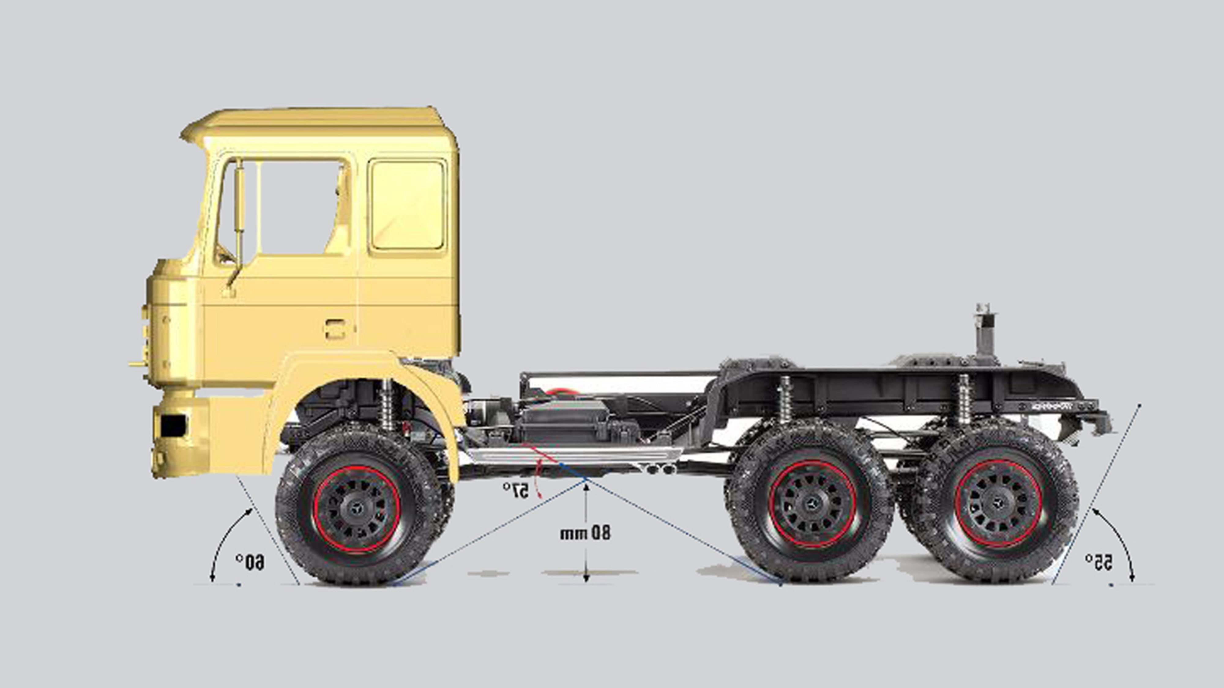 Old Truck F2000 cab 3 version full truck  And TRX6 only cab 3D Model Collection_5