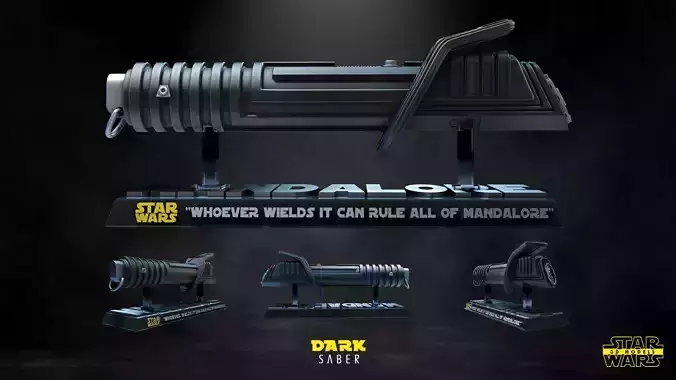Dark Saber Sculpture Star Wars 3D Models Ready for 3D printing
