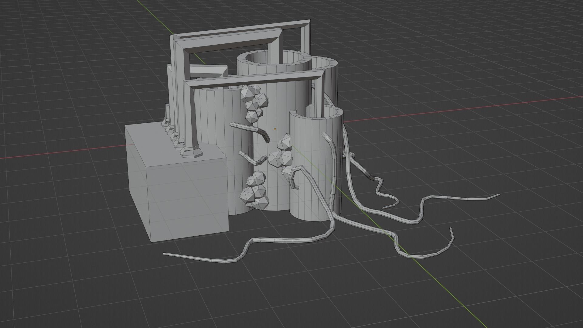 sci-fi lowpoly bomb Low-poly 3D model_4