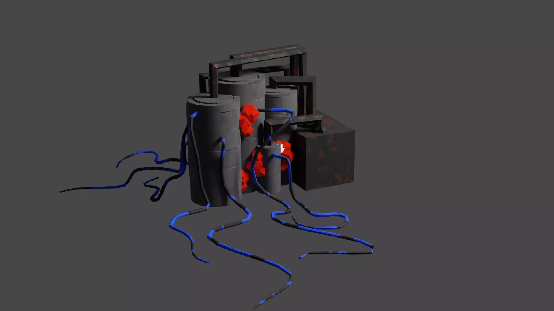 sci-fi lowpoly bomb Low-poly 3D model_0