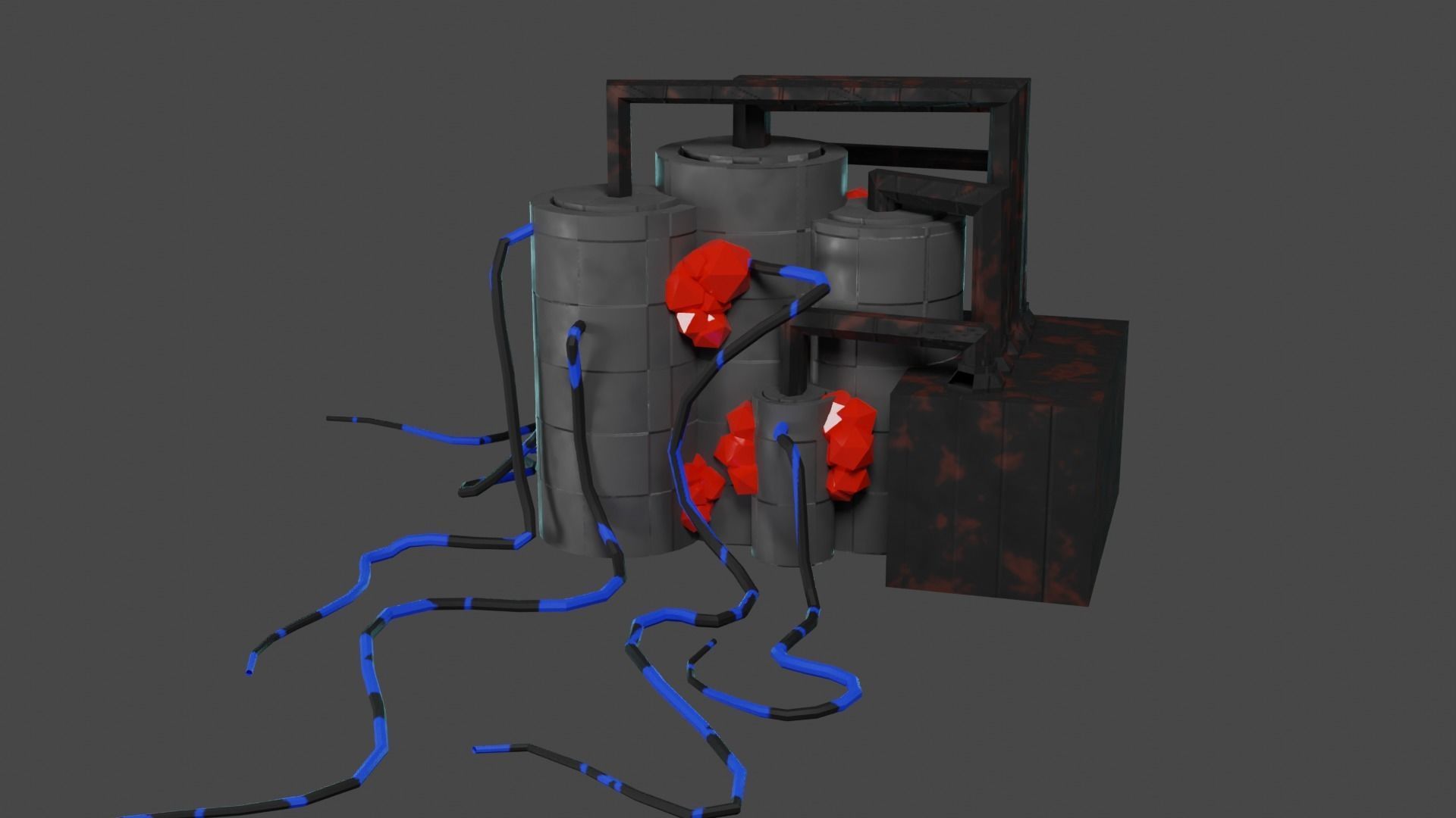 sci-fi lowpoly bomb Low-poly 3D model_5