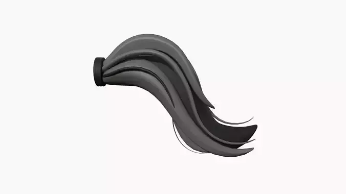 Furry Tail A09 Black - Headband Character Design