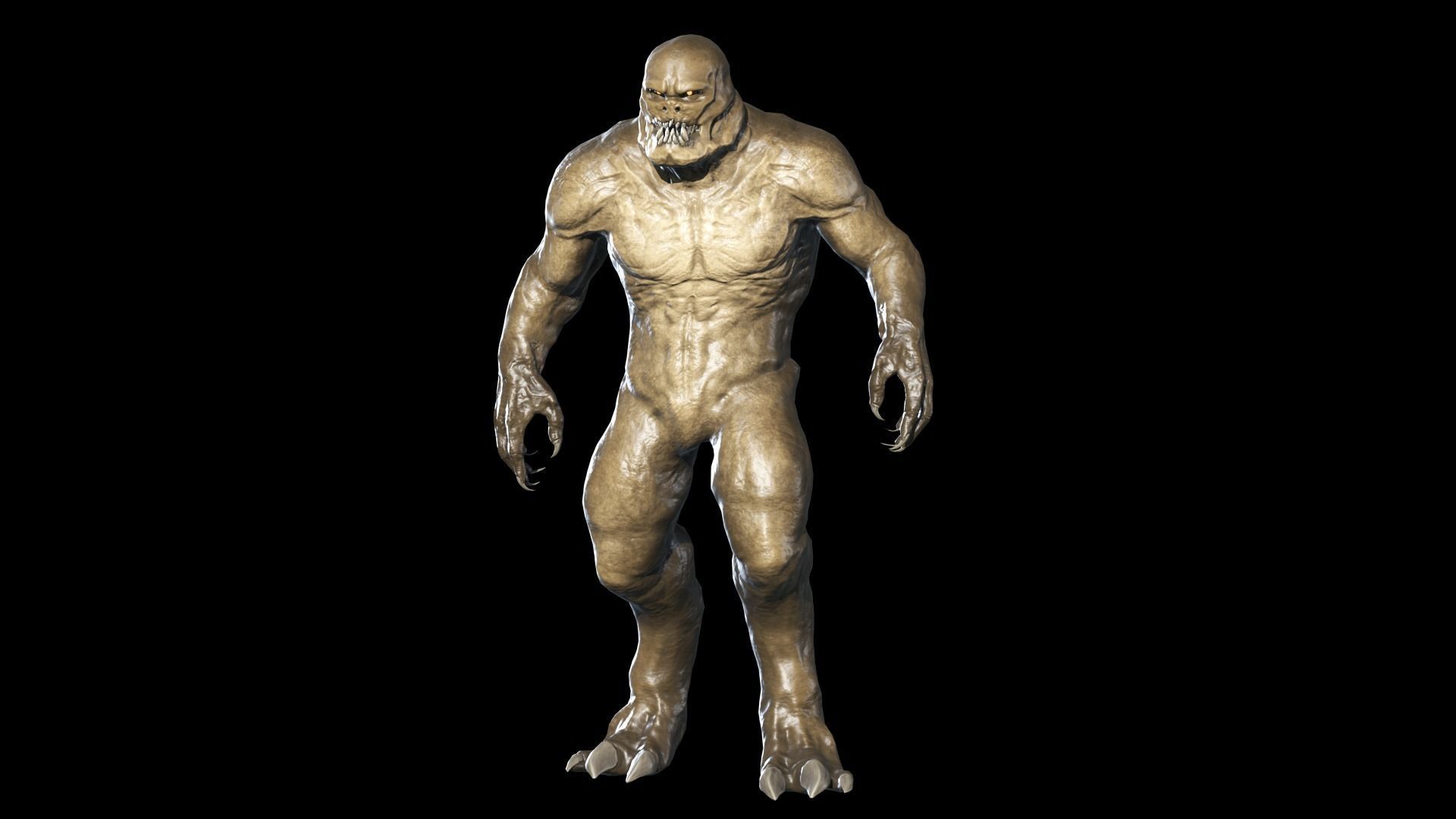 Monster Gorilla Low-poly 3D model_10