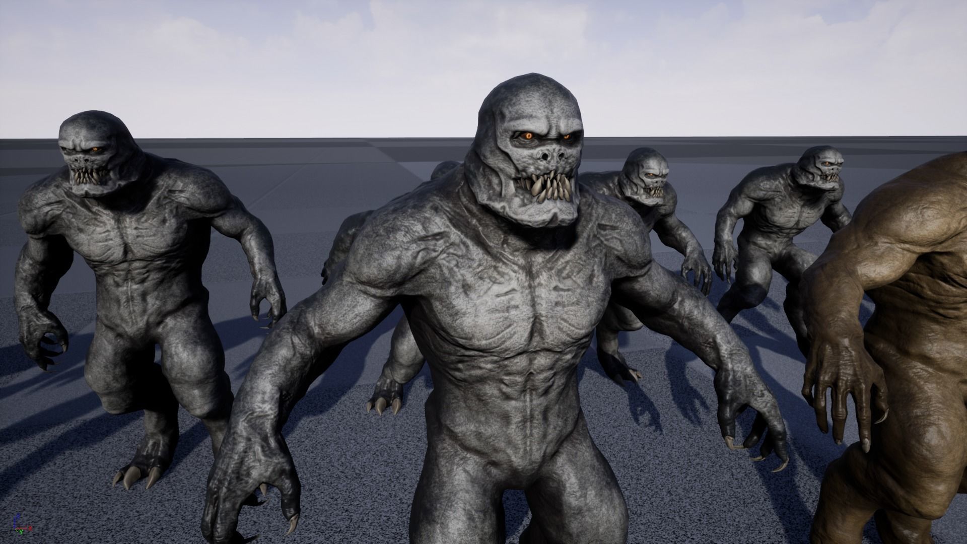 Monster Gorilla Low-poly 3D model_17