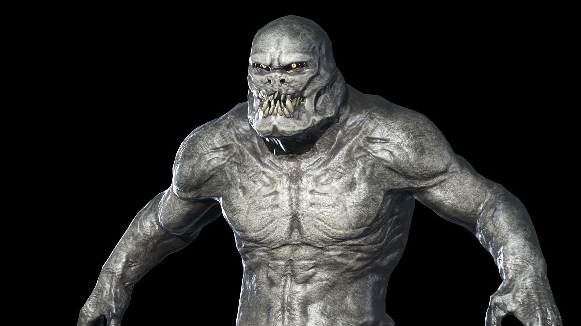 Monster Gorilla Low-poly 3D model_13