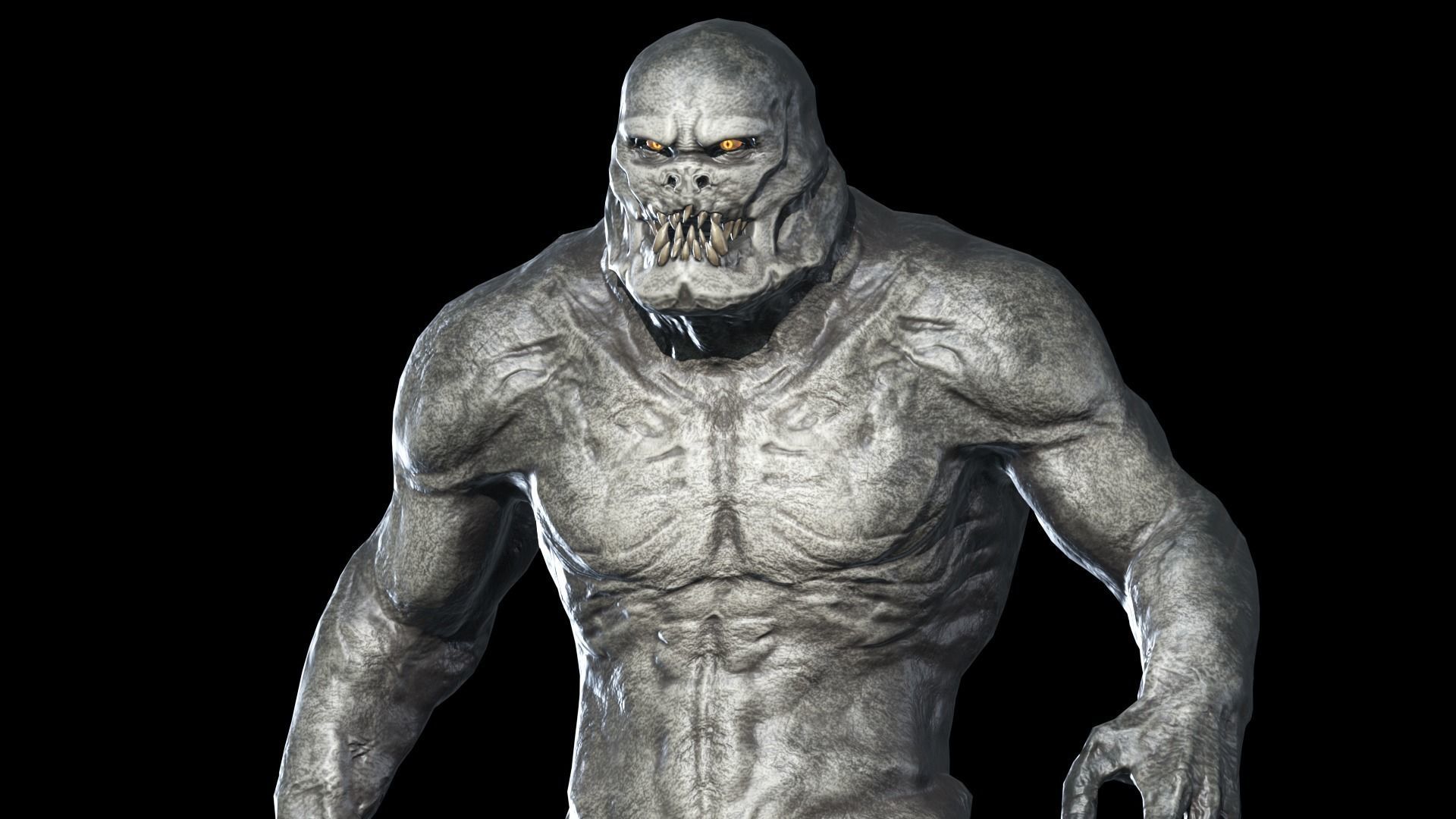 Monster Gorilla Low-poly 3D model_6