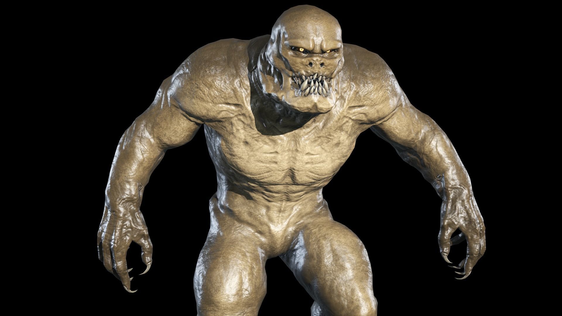 Monster Gorilla Low-poly 3D model_11