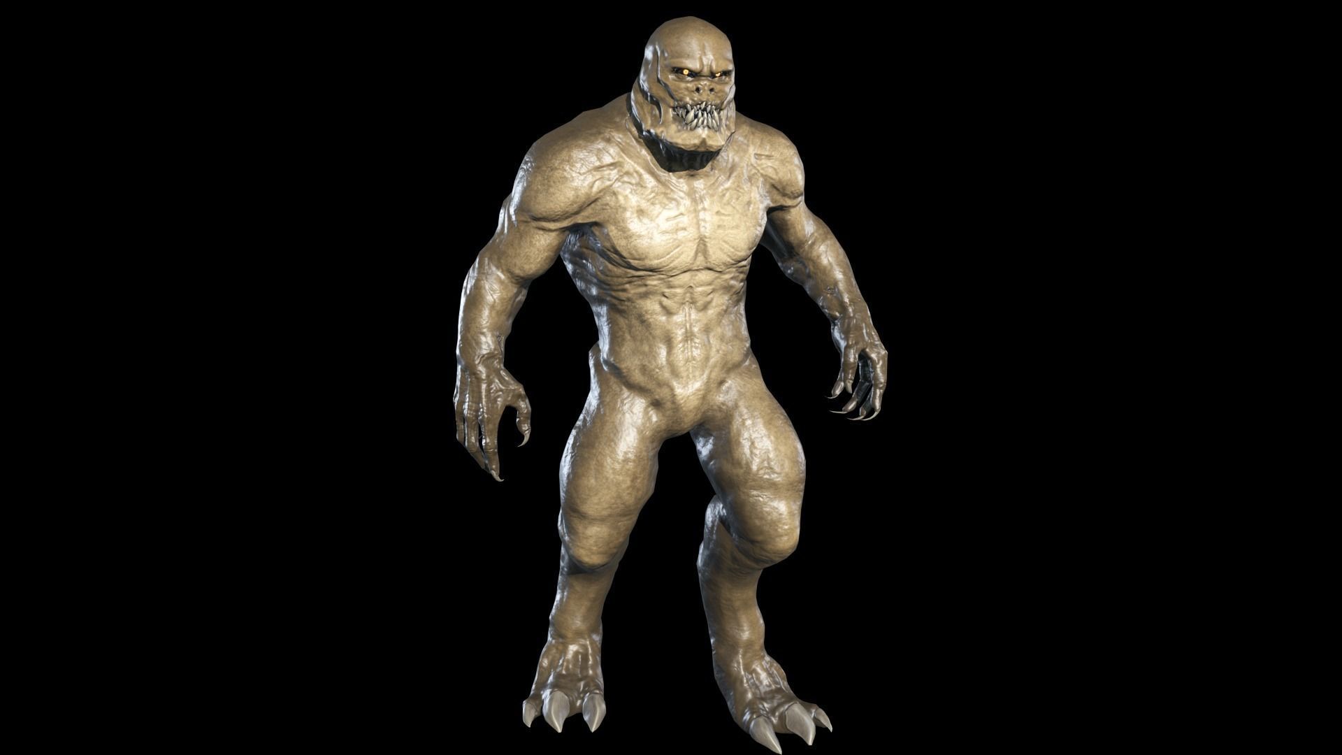 Monster Gorilla Low-poly 3D model_8