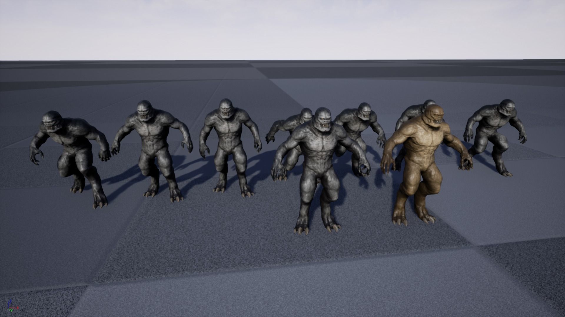 Monster Gorilla Low-poly 3D model_16