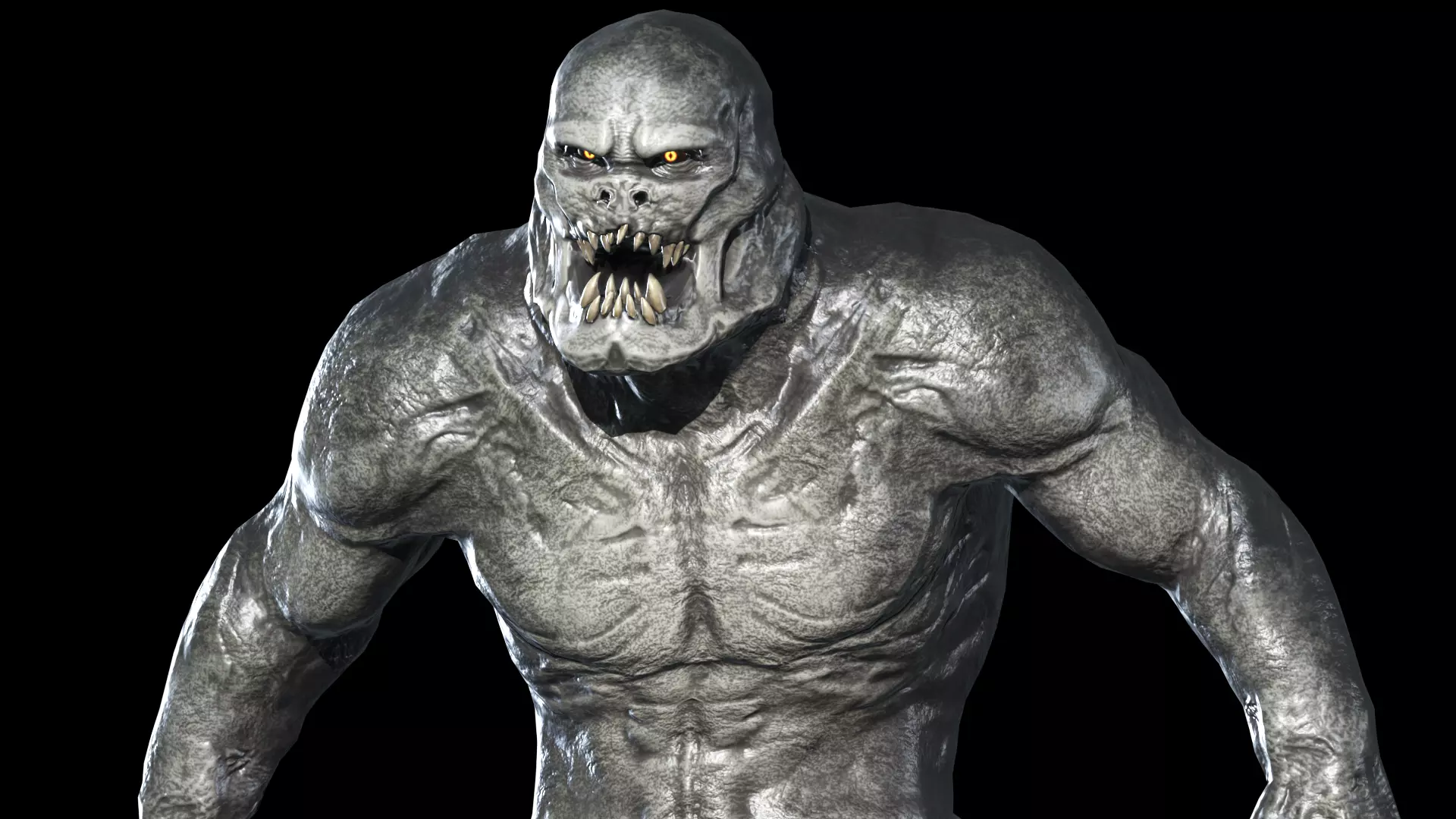 Monster Gorilla Low-poly 3D model_0