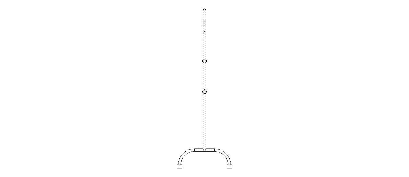 Stainless Steel Clothes Rack 3D model_39