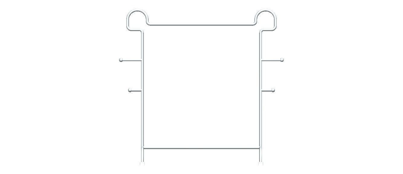 Stainless Steel Clothes Rack 3D model_17