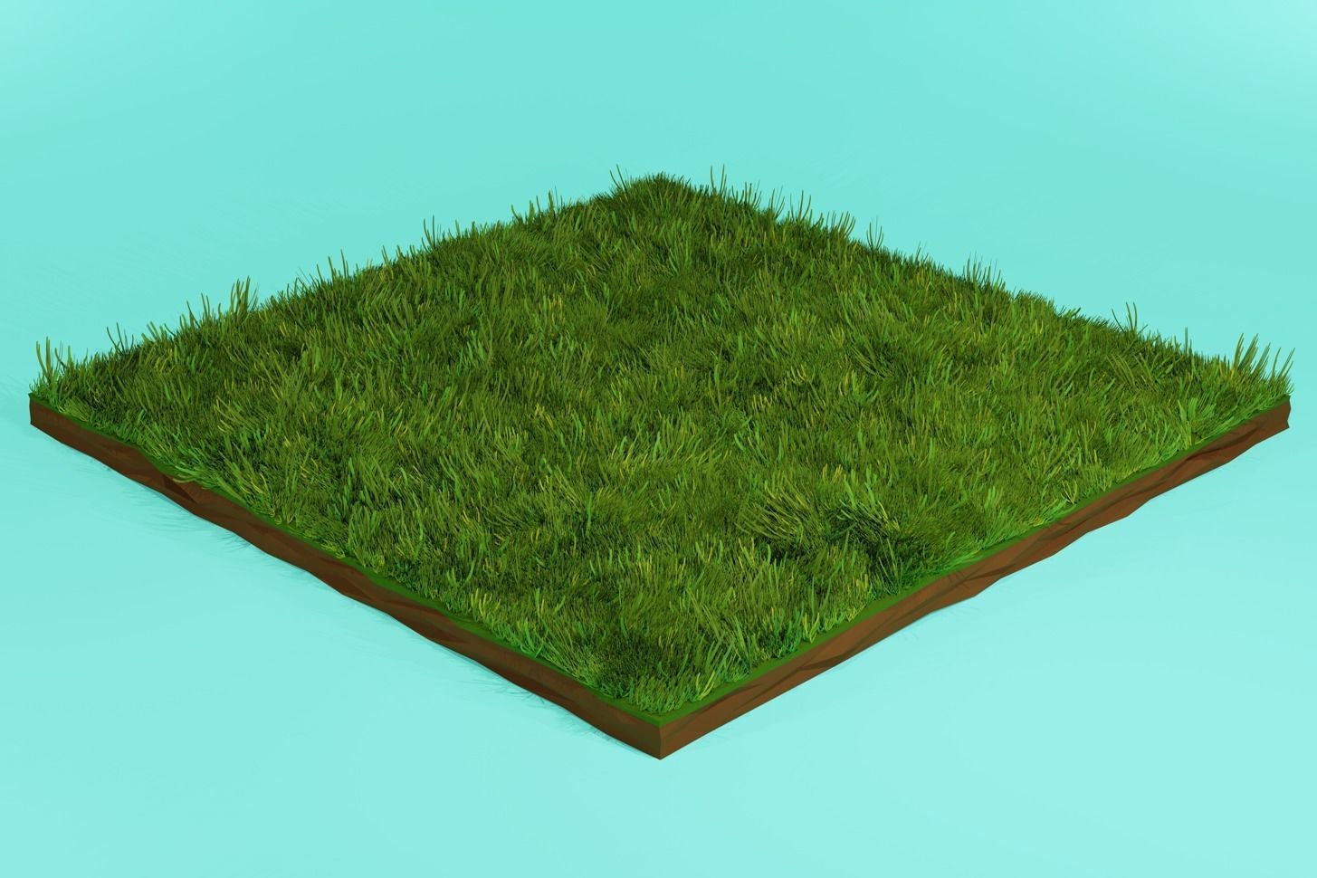 Grass Low Poly Low-poly 3D model_1