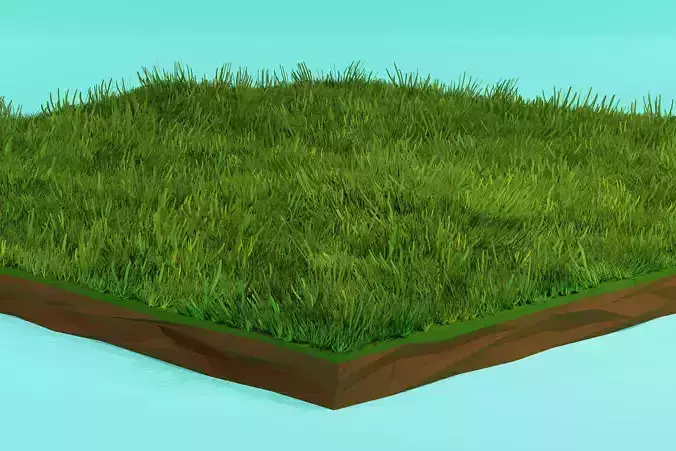 Grass Low Poly Low-poly 3D model