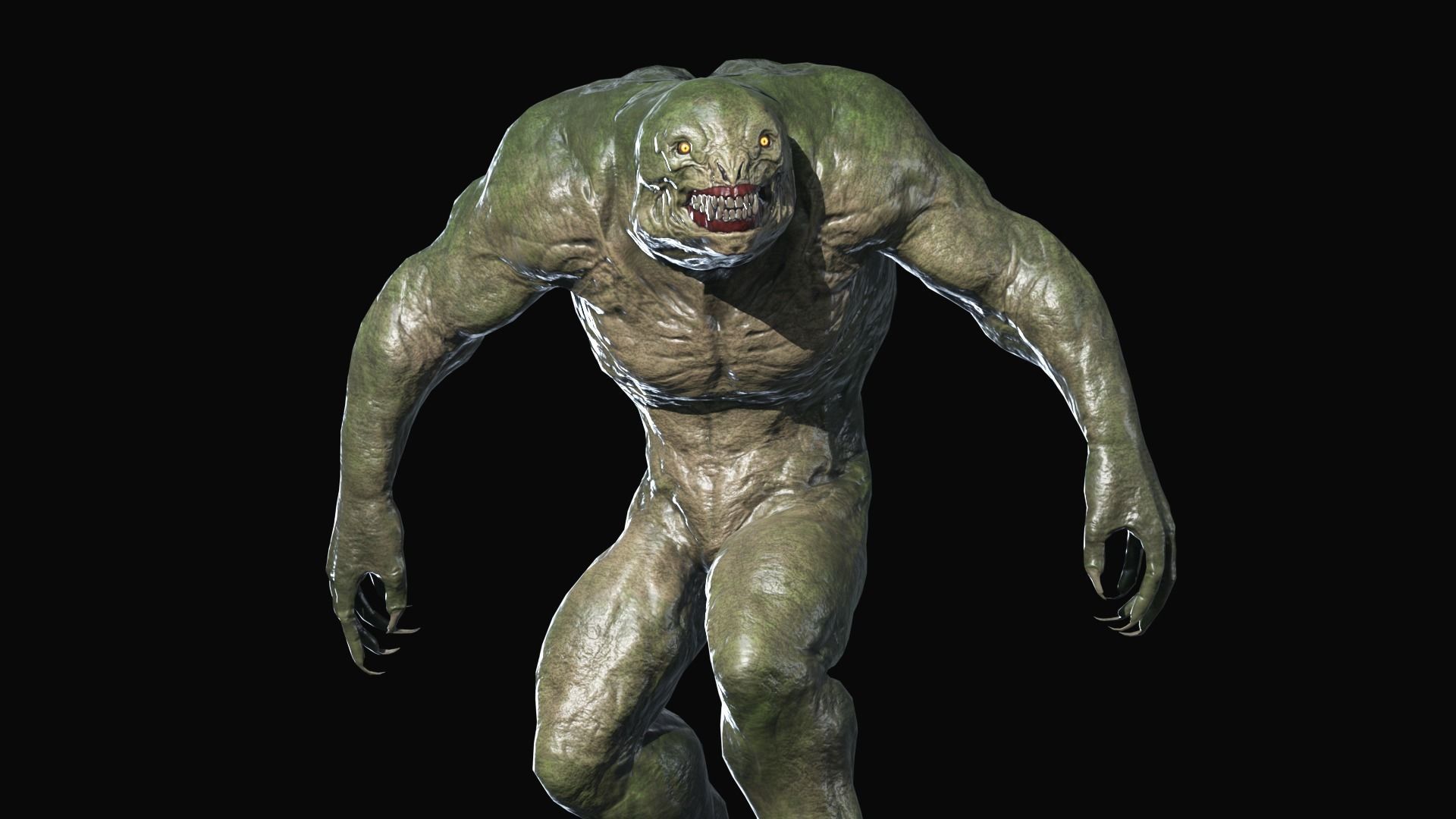 Lizard Monster Low-poly 3D model_3