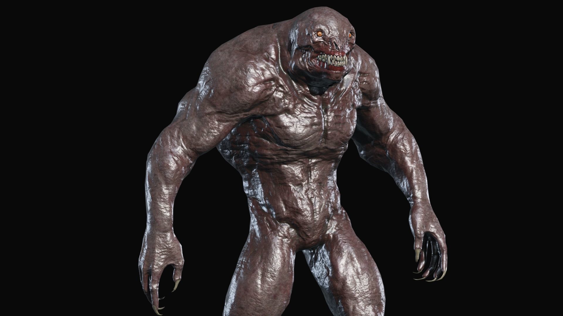 Lizard Monster Low-poly 3D model_14