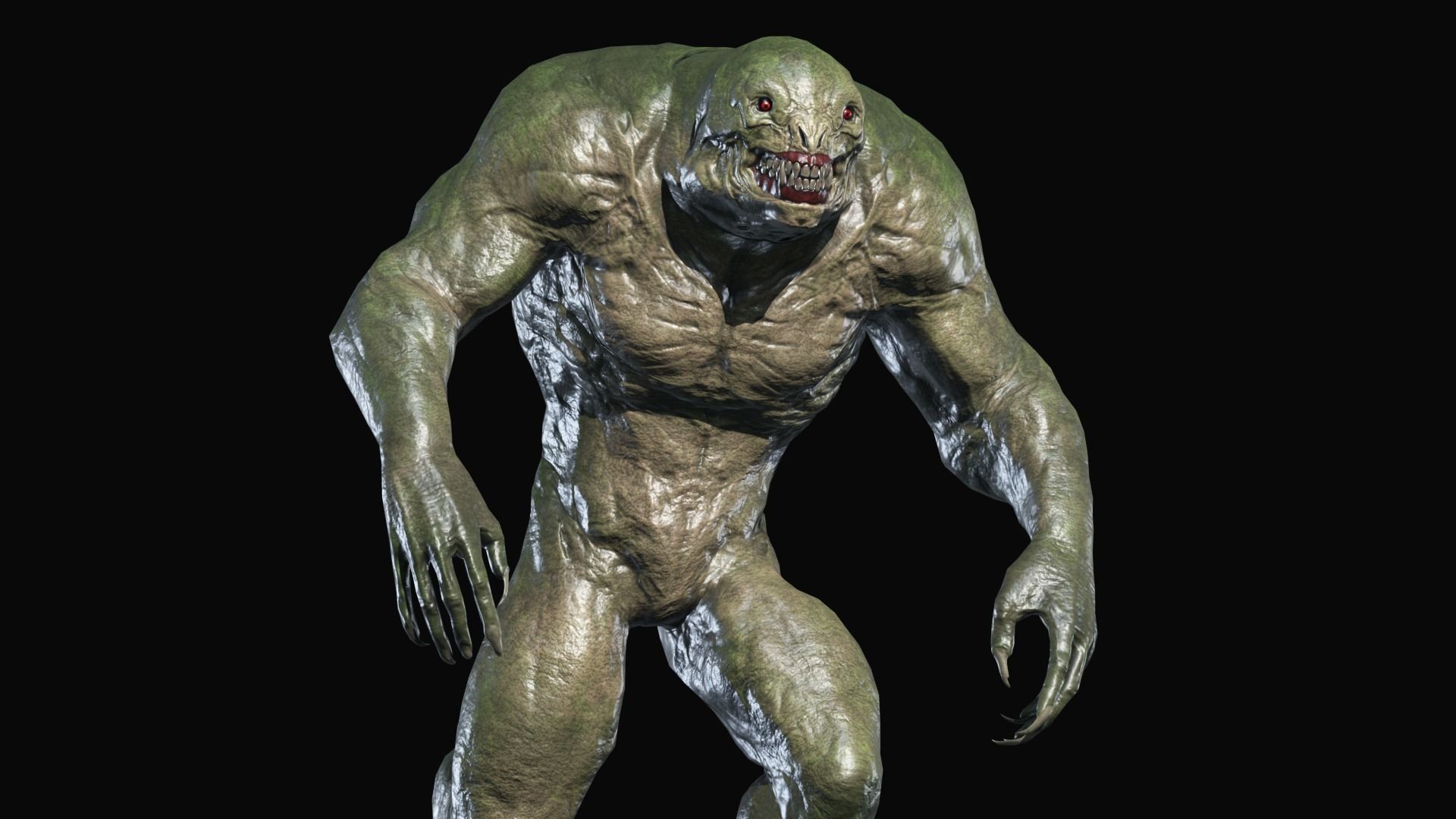 Lizard Monster Low-poly 3D model_5