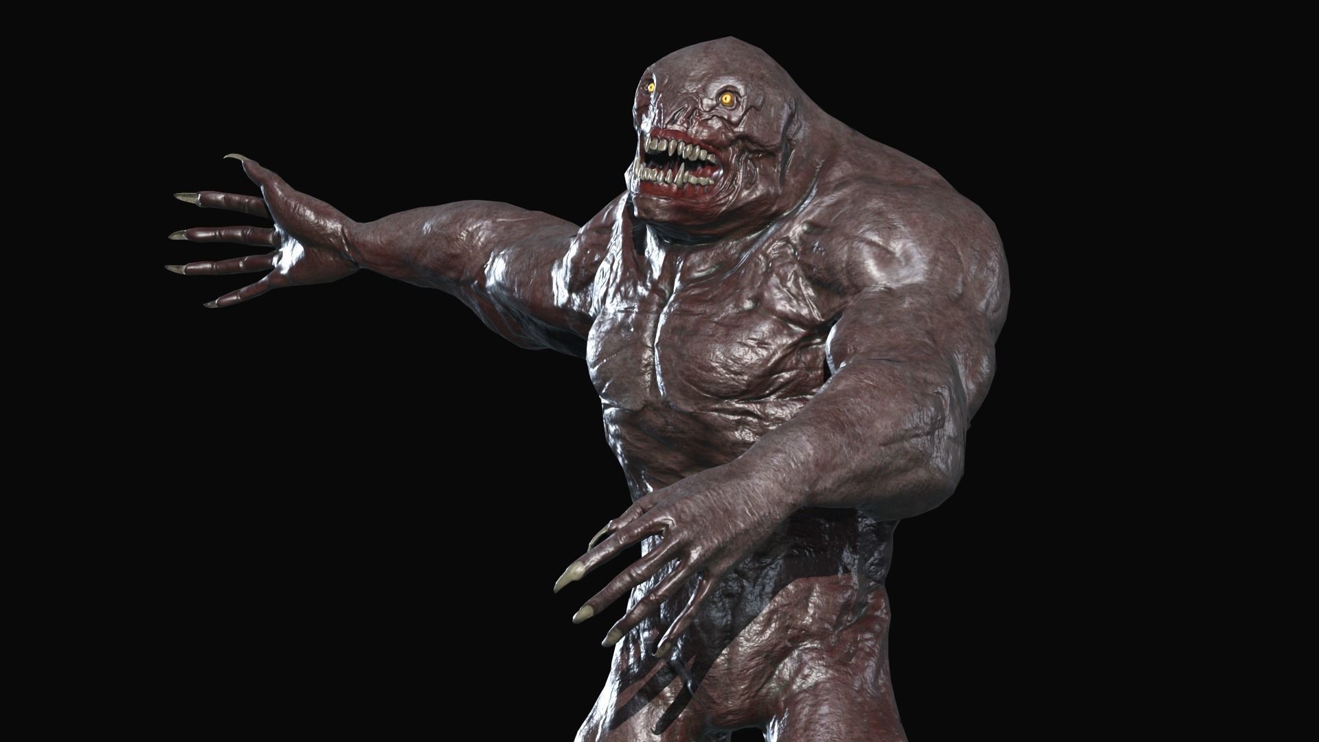 Lizard Monster Low-poly 3D model_11