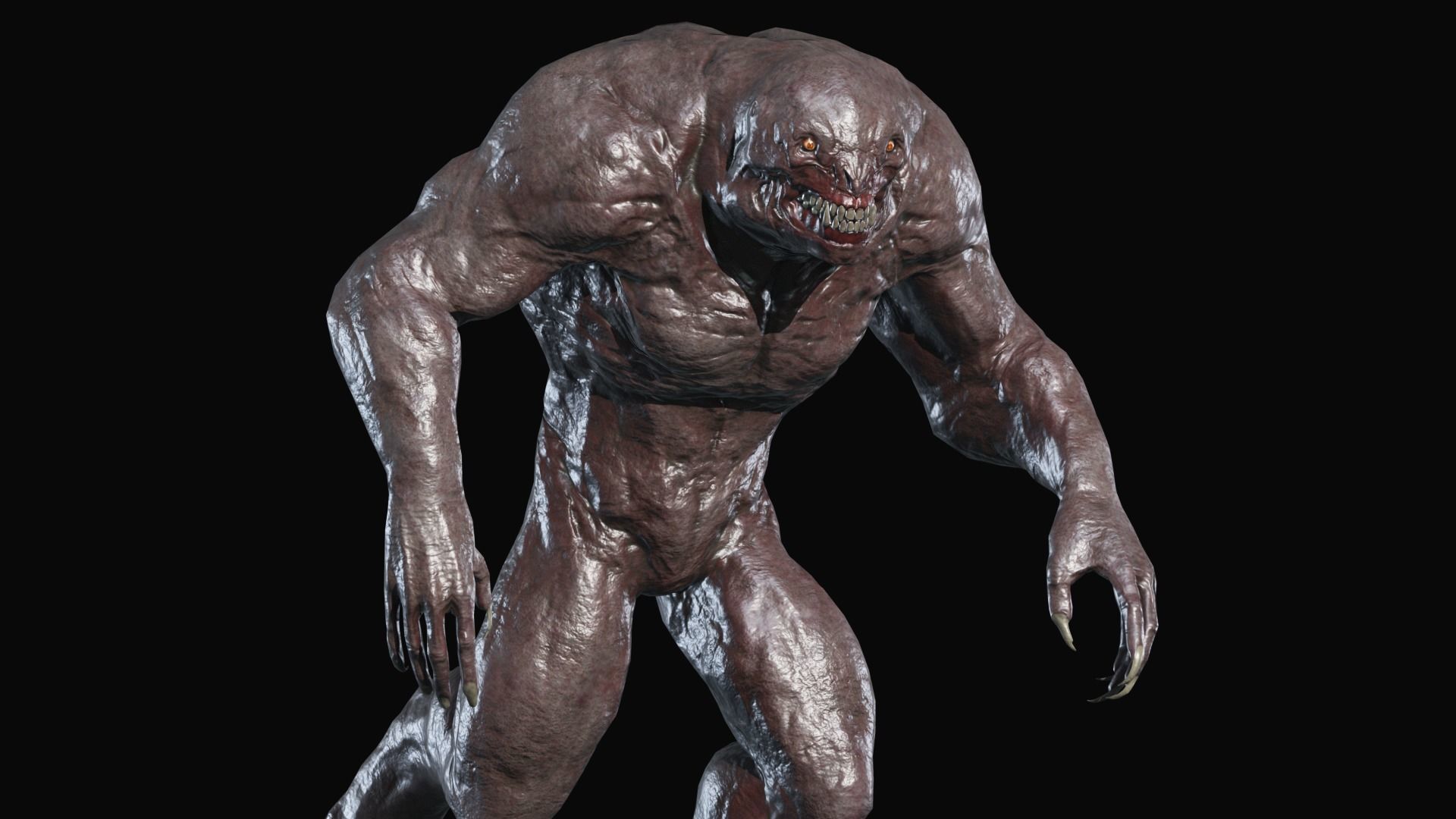 Lizard Monster Low-poly 3D model_7