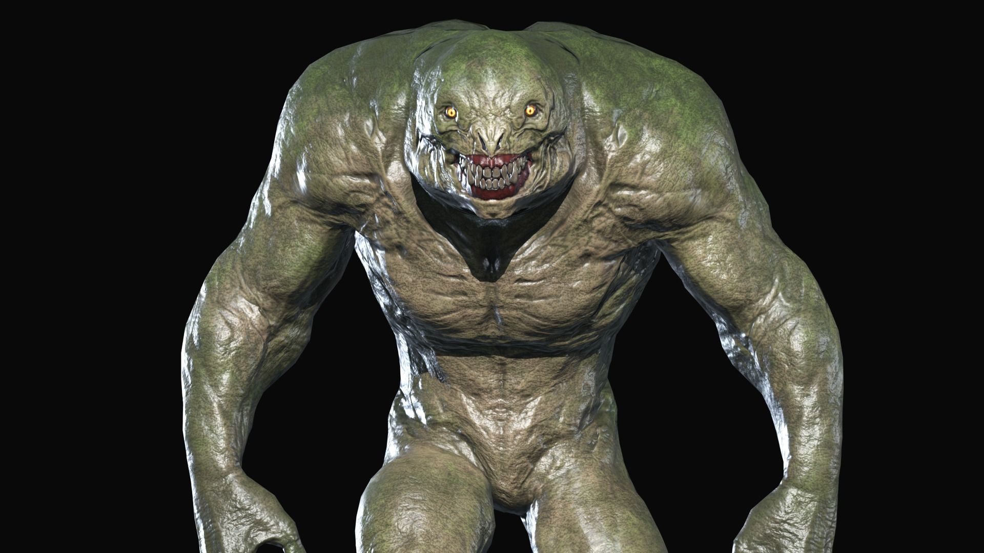 Lizard Monster Low-poly 3D model_12