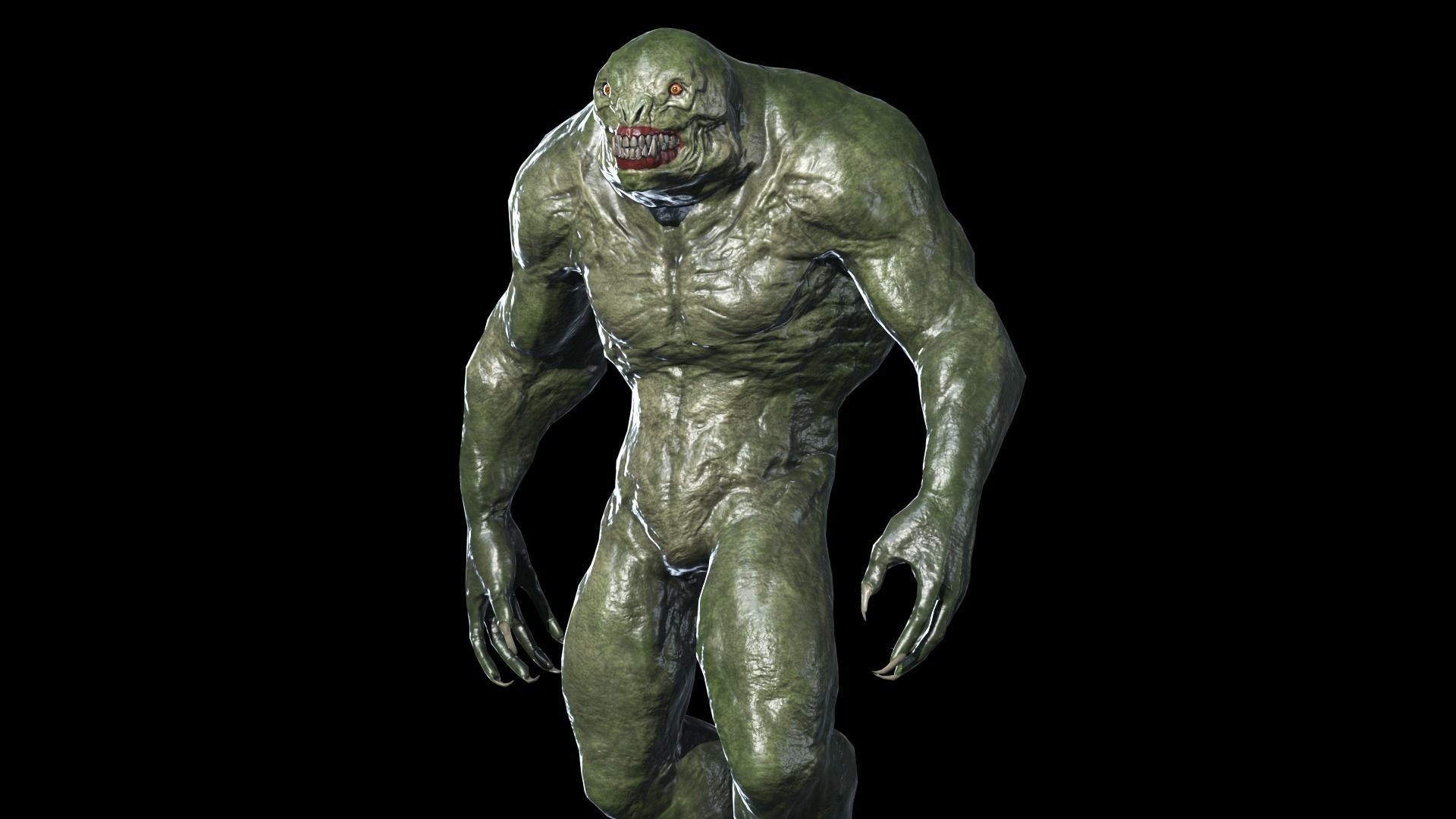 Lizard Monster Low-poly 3D model_6