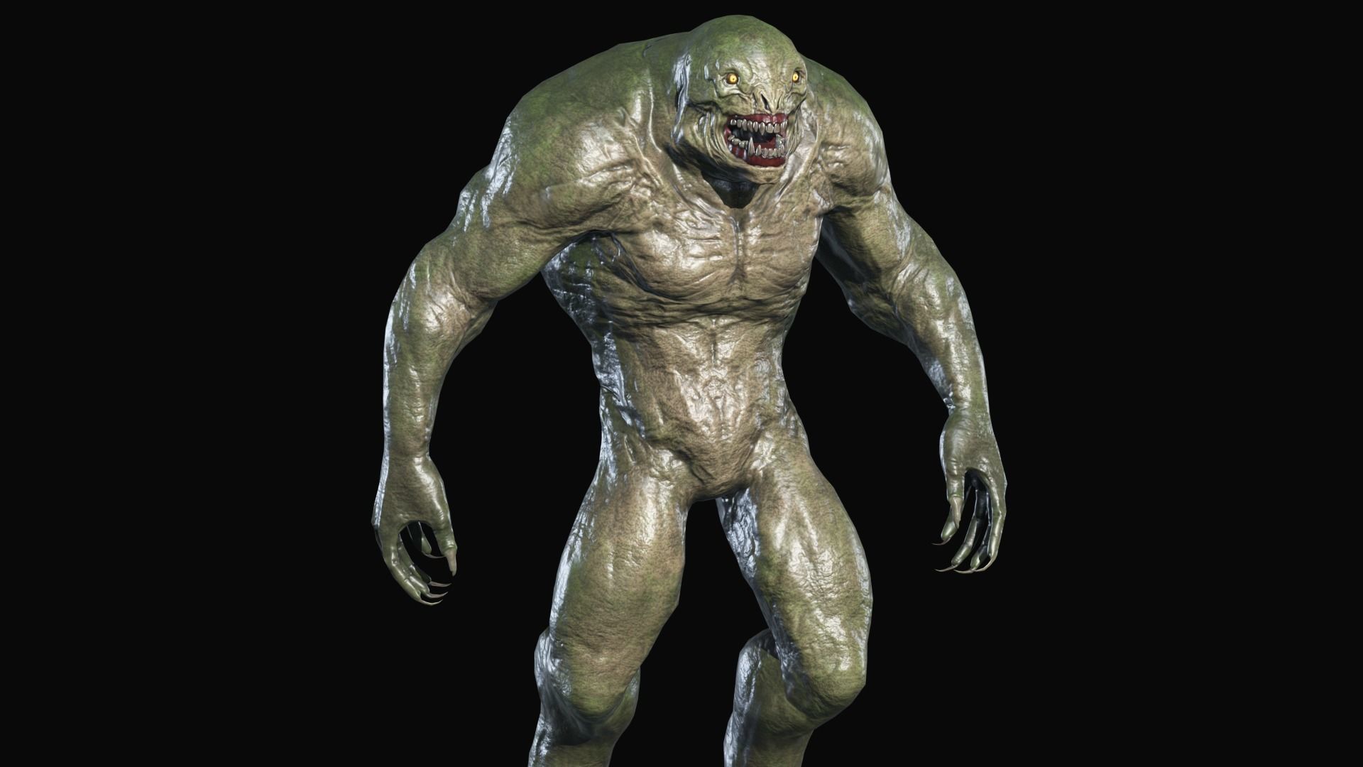 Lizard Monster Low-poly 3D model_4