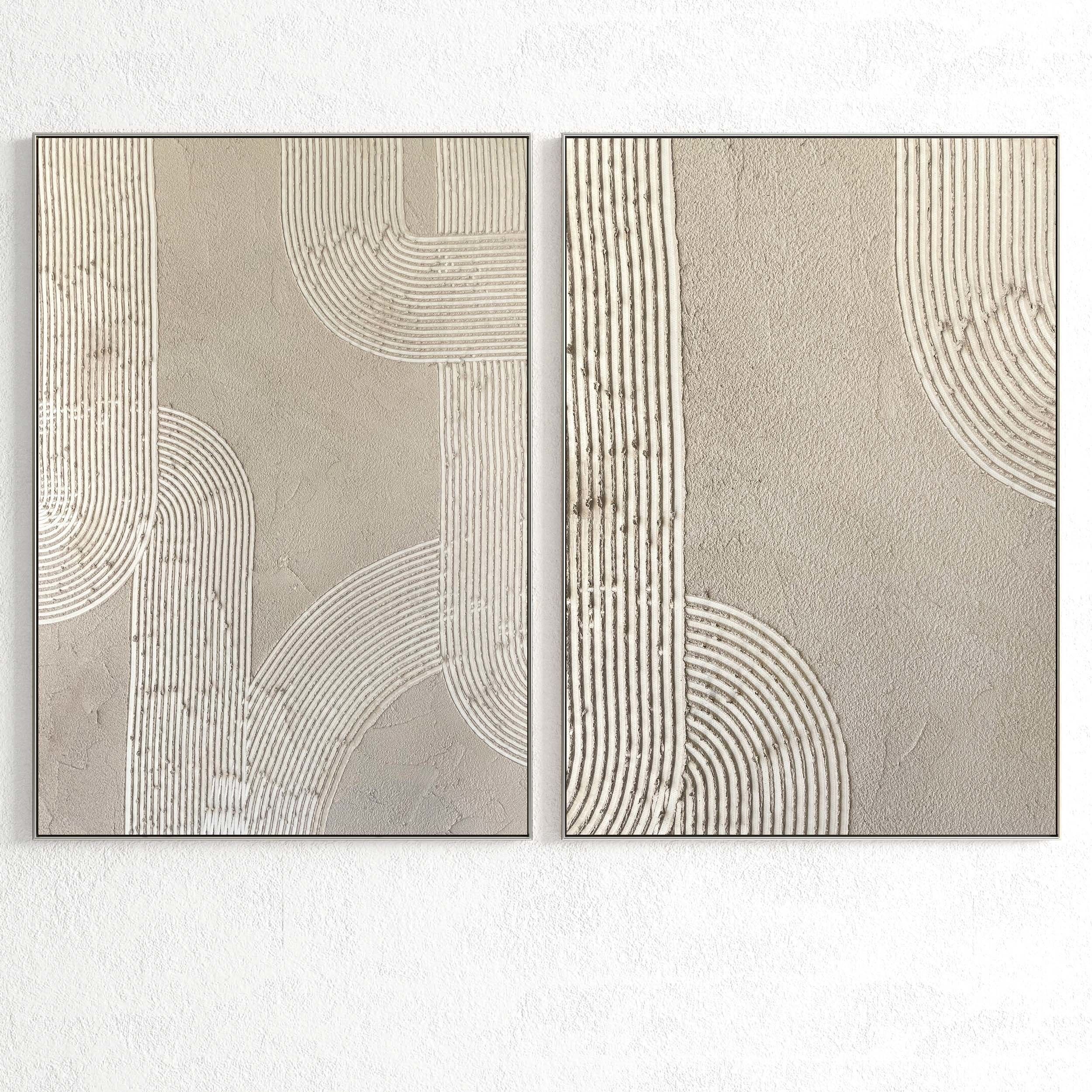 Plaster Two Photo Frame 343 Low-poly 3D model_1