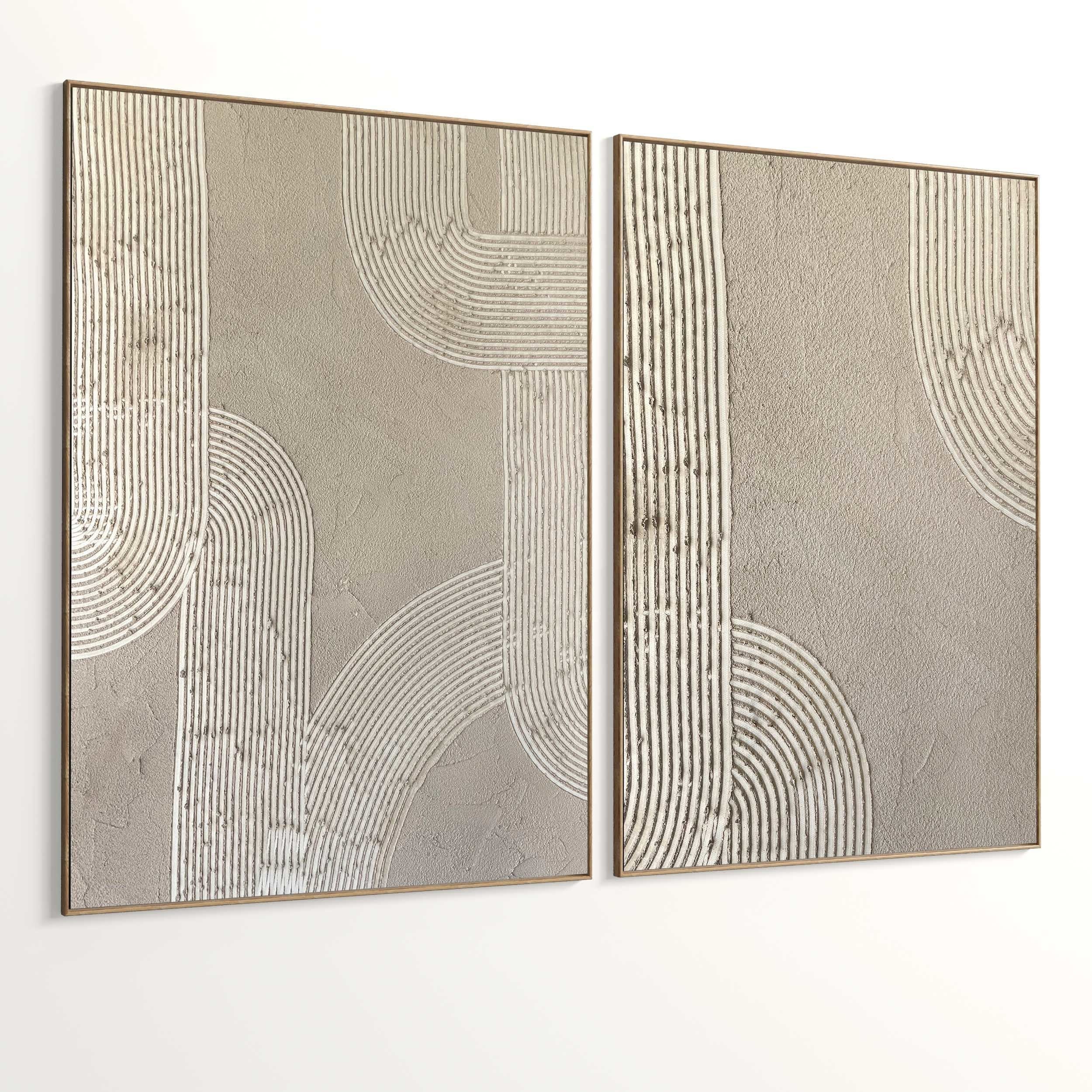 Plaster Two Photo Frame 343 Low-poly 3D model_3