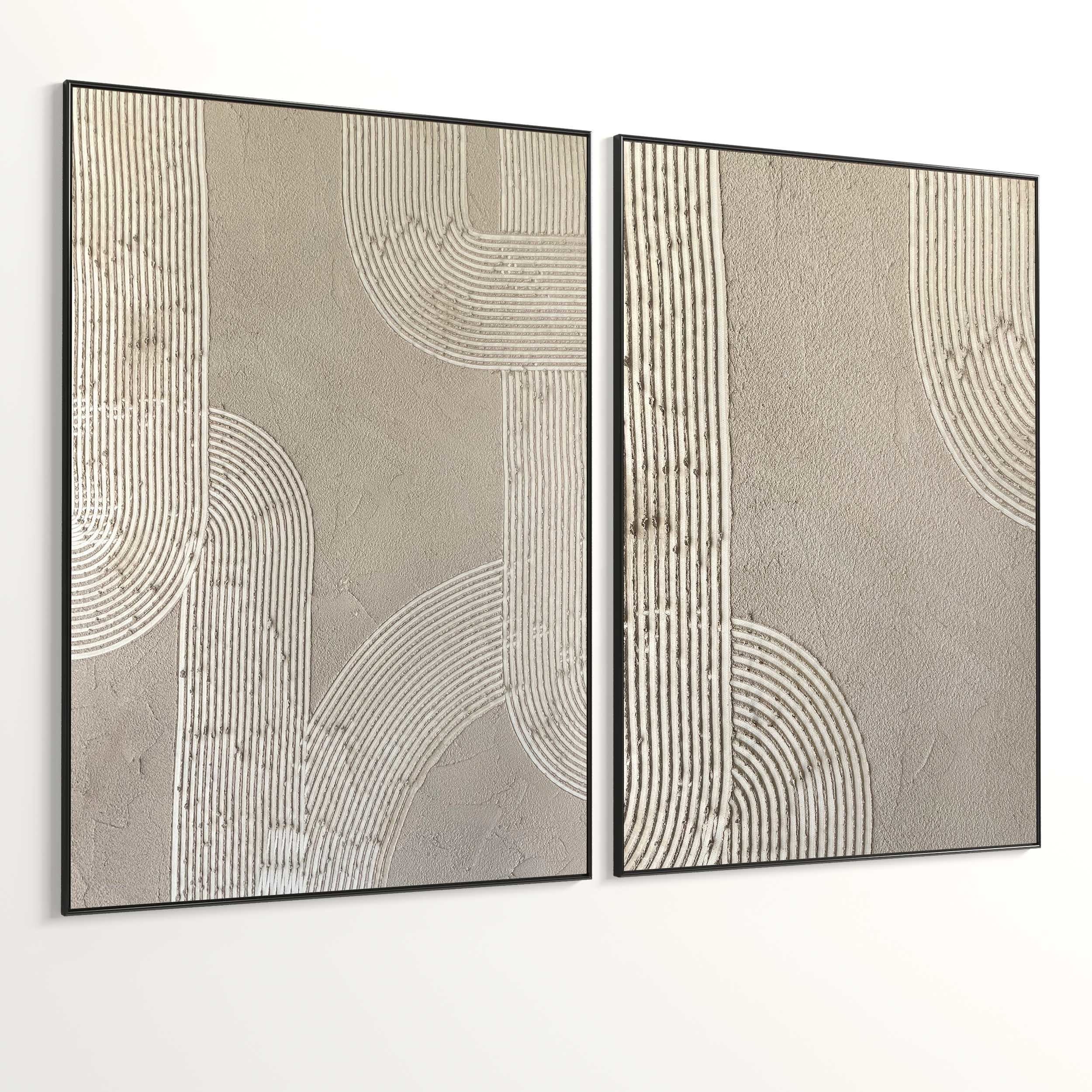 Plaster Two Photo Frame 343 Low-poly 3D model_5