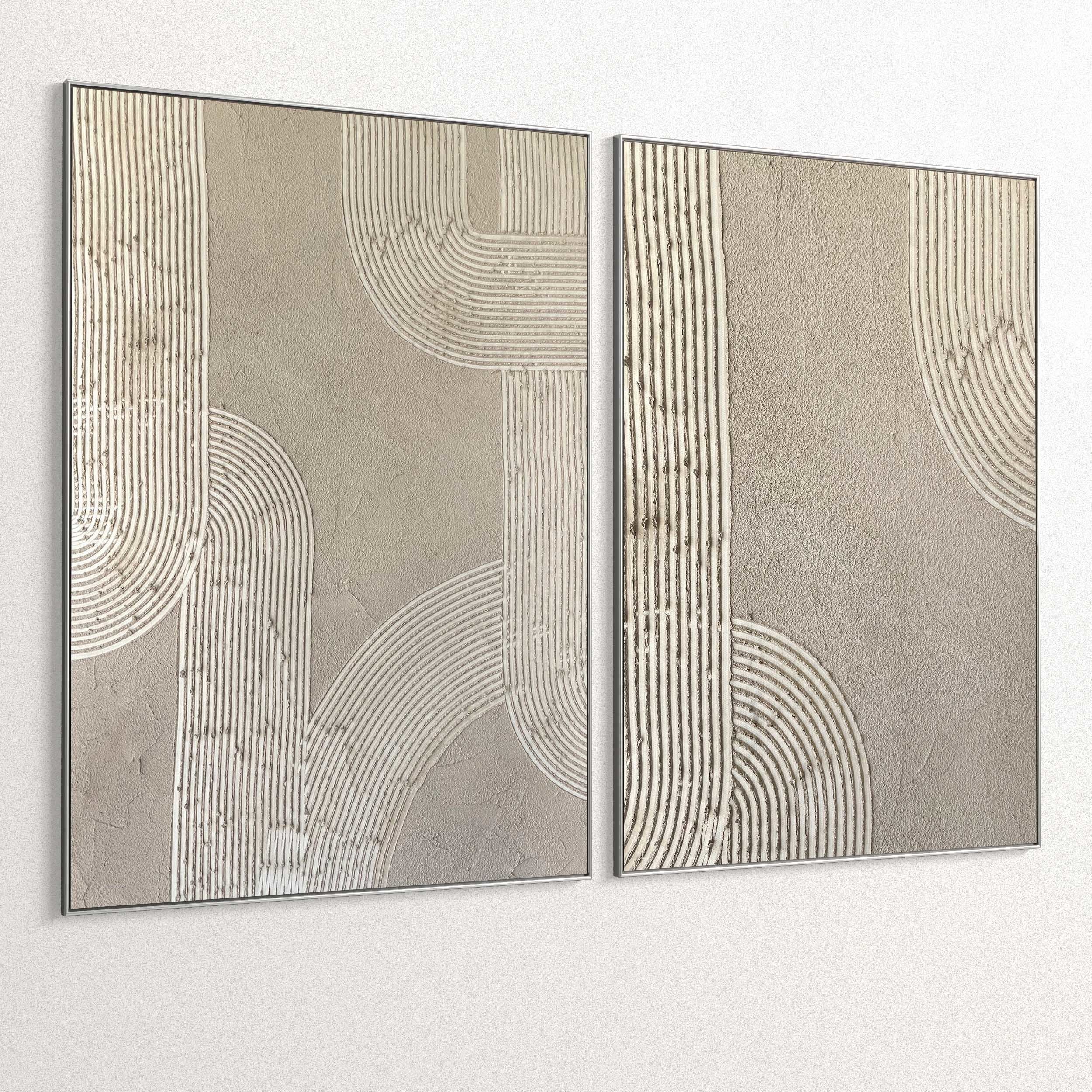 Plaster Two Photo Frame 343 Low-poly 3D model_4